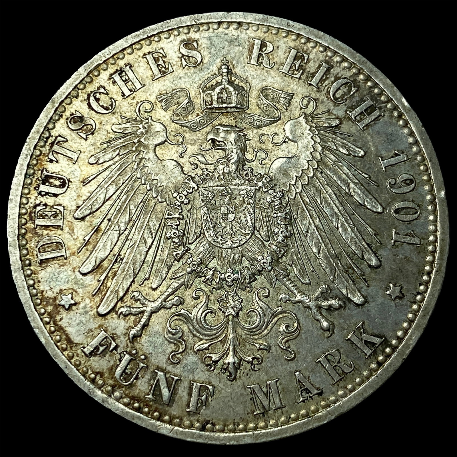 1901 Germany Silver 5 Mark - 2