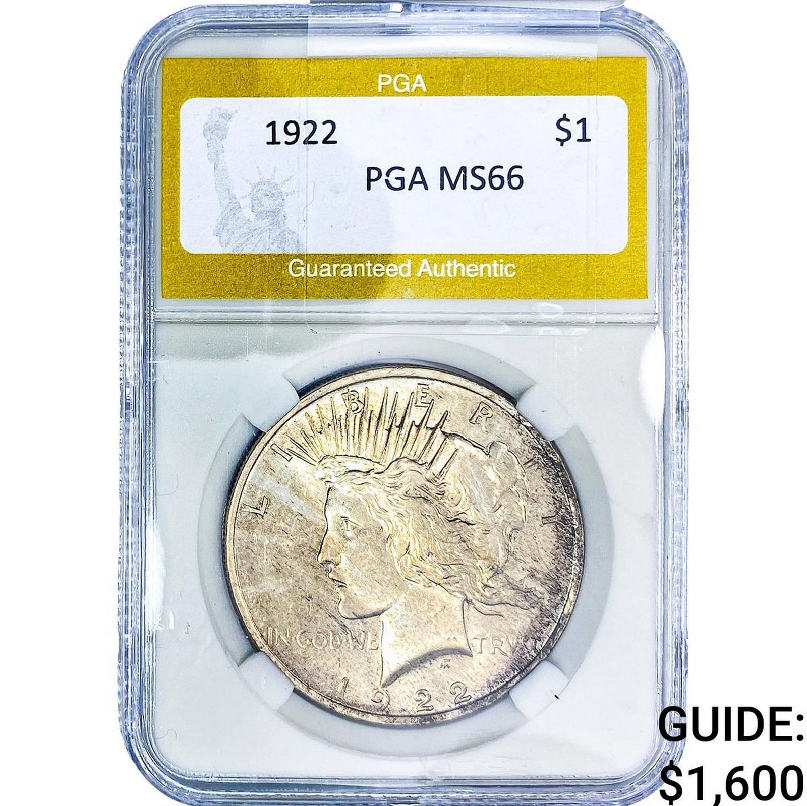 1922 Silver Peace Dollar PGA MS66 (1 of 2)
