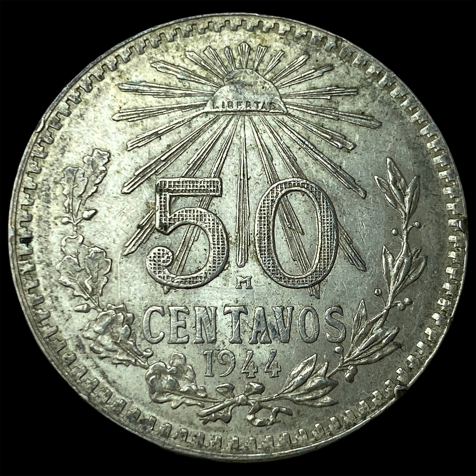 1944M Mexico Silver 50 Centavos: 1944M Mexico Silver 50 Centavos