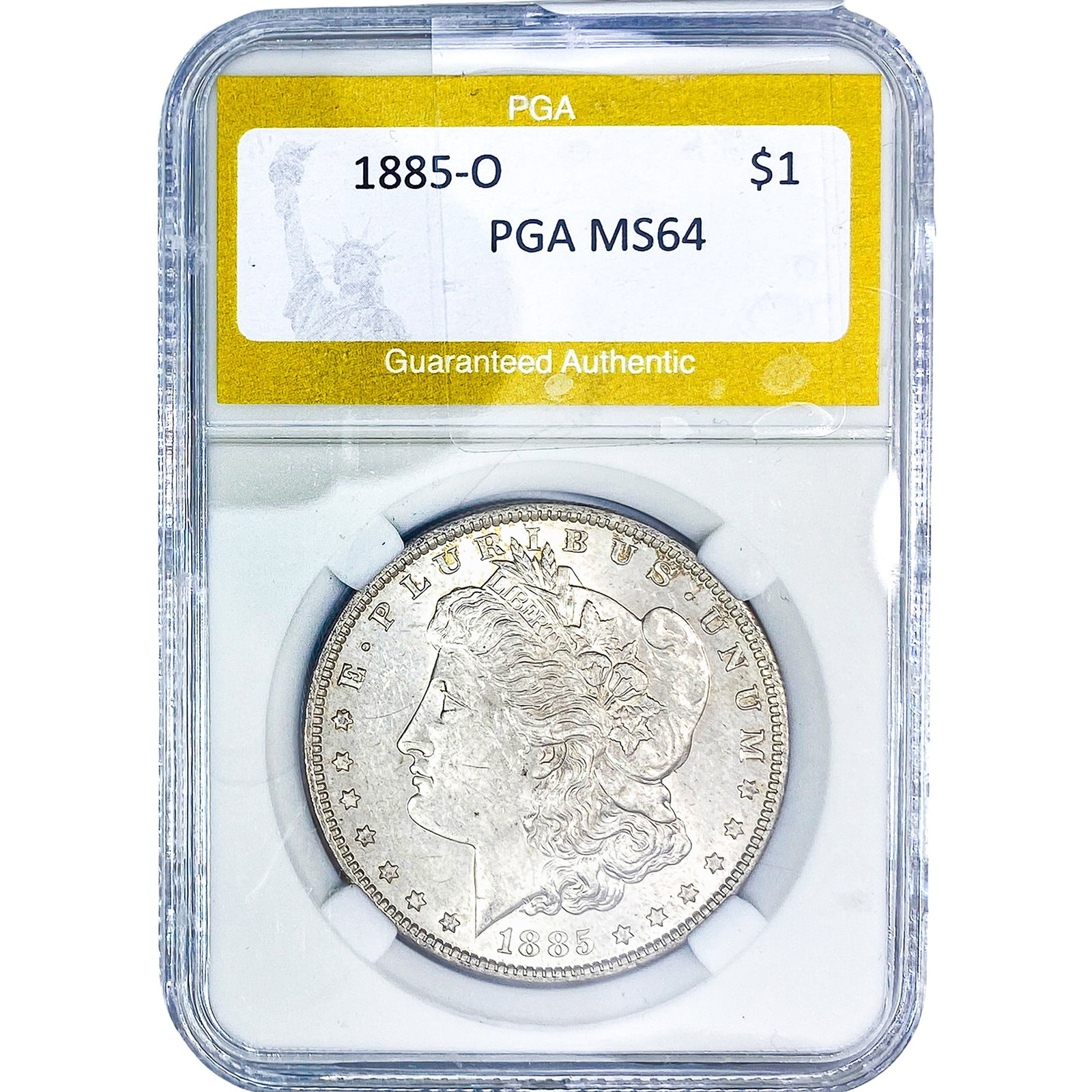 1885-O Morgan Silver Dollar PGA MS64: 1885-O Morgan Silver Dollar PGA MS64