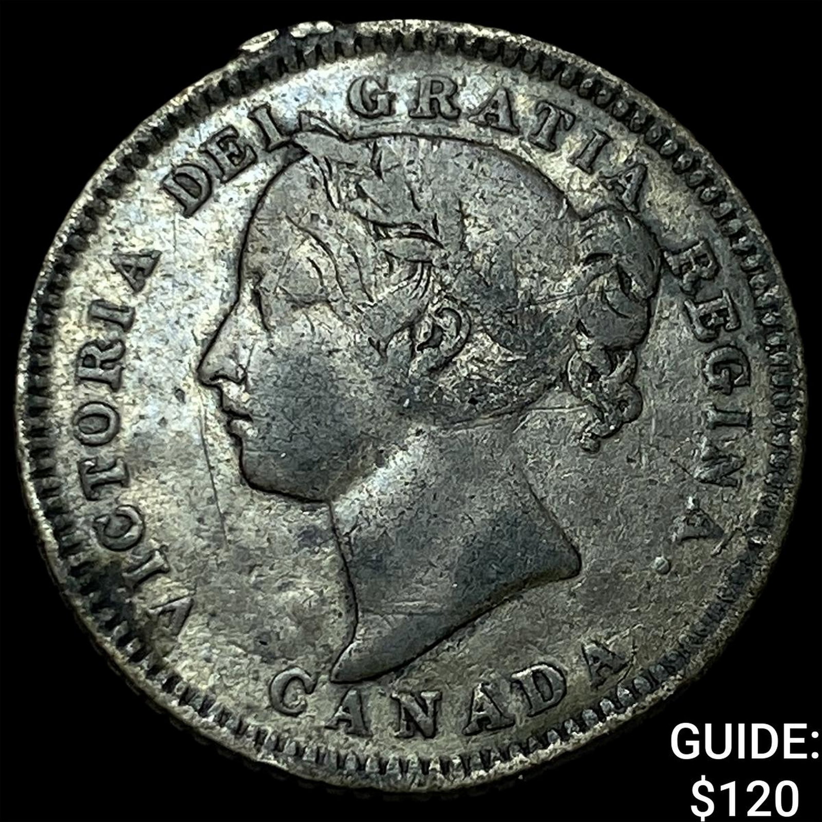 Canada Victoria Silver 10 Cents - Love Token: Canada Victoria Silver 10 Cents - Love Token