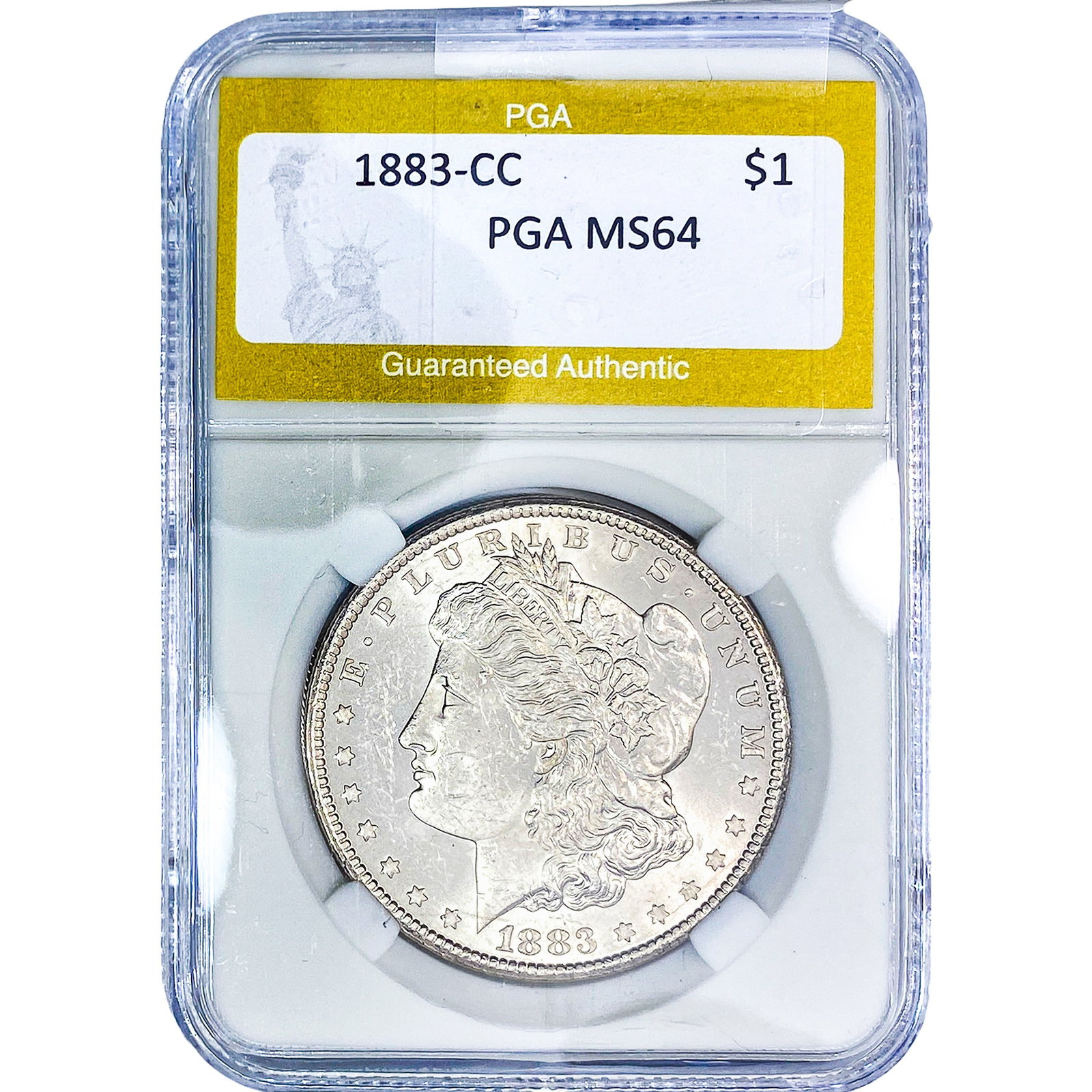1883-CC Morgan Silver Dollar PGA MS64: 1883-CC Morgan Silver Dollar PGA MS64