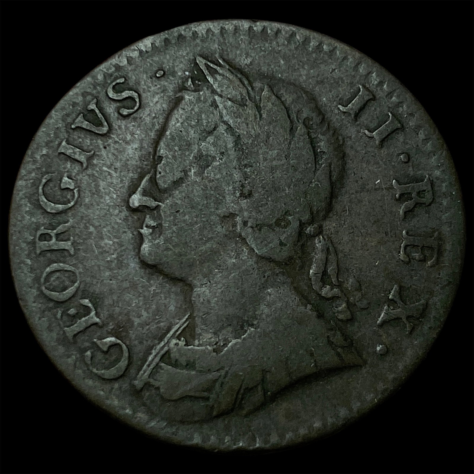 1754 Great Britain Copper 1 Farthing: 1754 Great Britain Copper 1 Farthing
