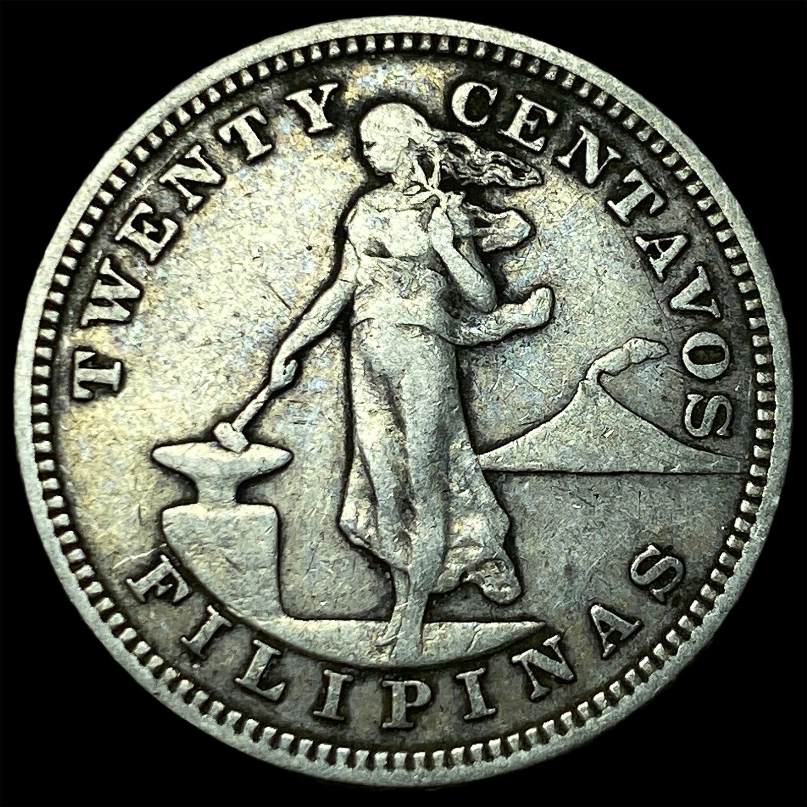 1905S Philippines Silver 20 Centavos: 1905S Philippines Silver 20 Centavos