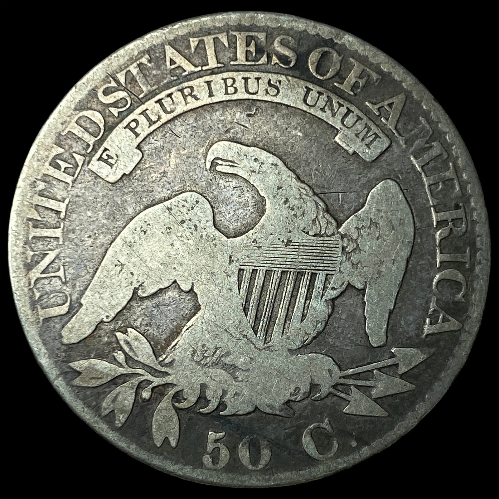 1824 Capped Bust Half Dollar NICELY CIRCULATED - 2