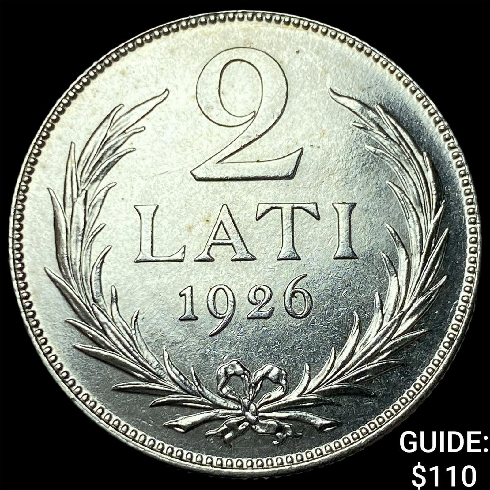 1926 Latvia Silver 2 Lati