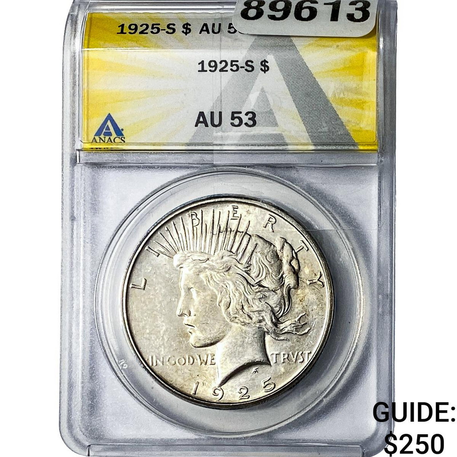 1925-S Silver Peace Dollar ANACS AU53 (1 of 2)