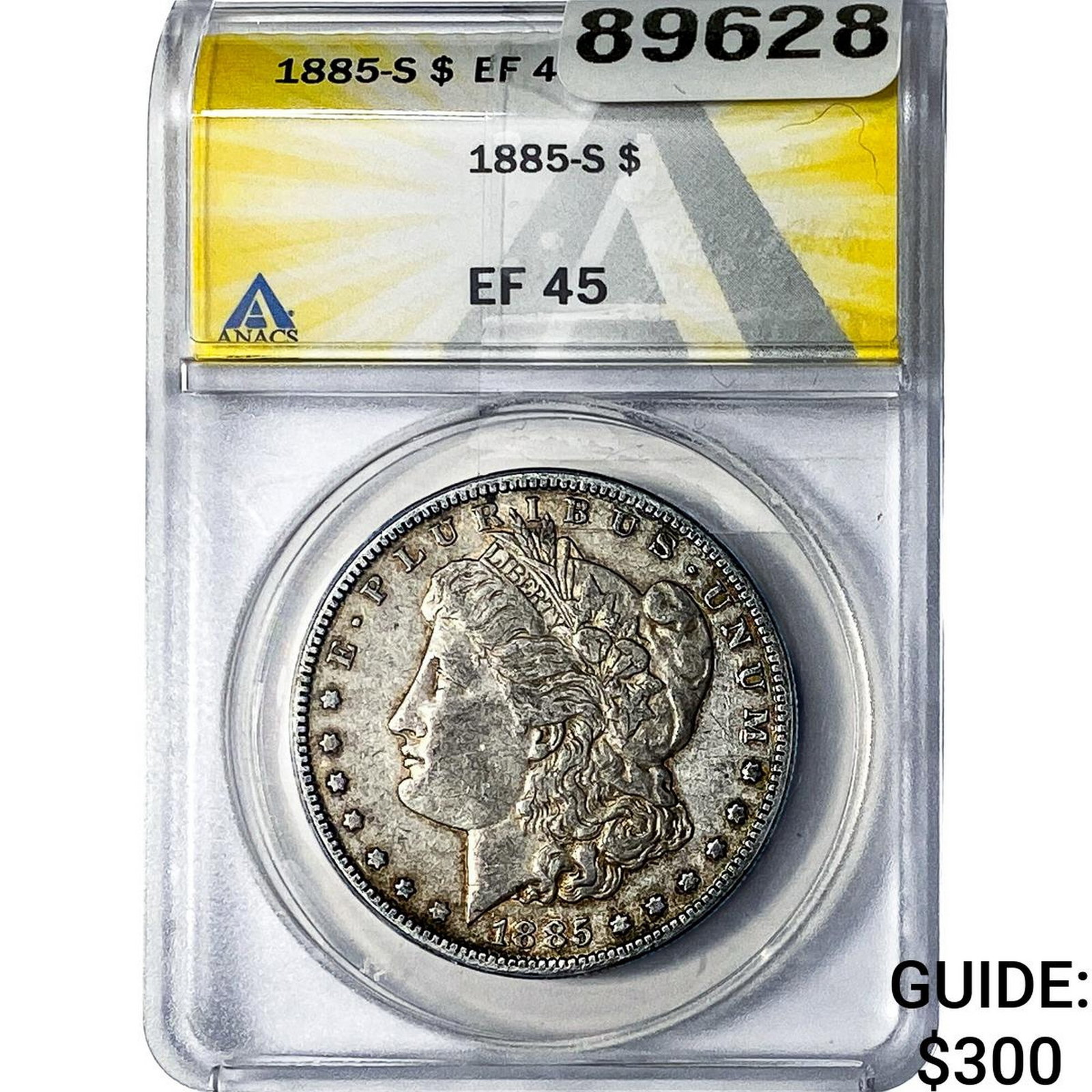 1885-S Silver Peace Dollar ANACS EF45: 1885-S Silver Peace Dollar ANACS EF45