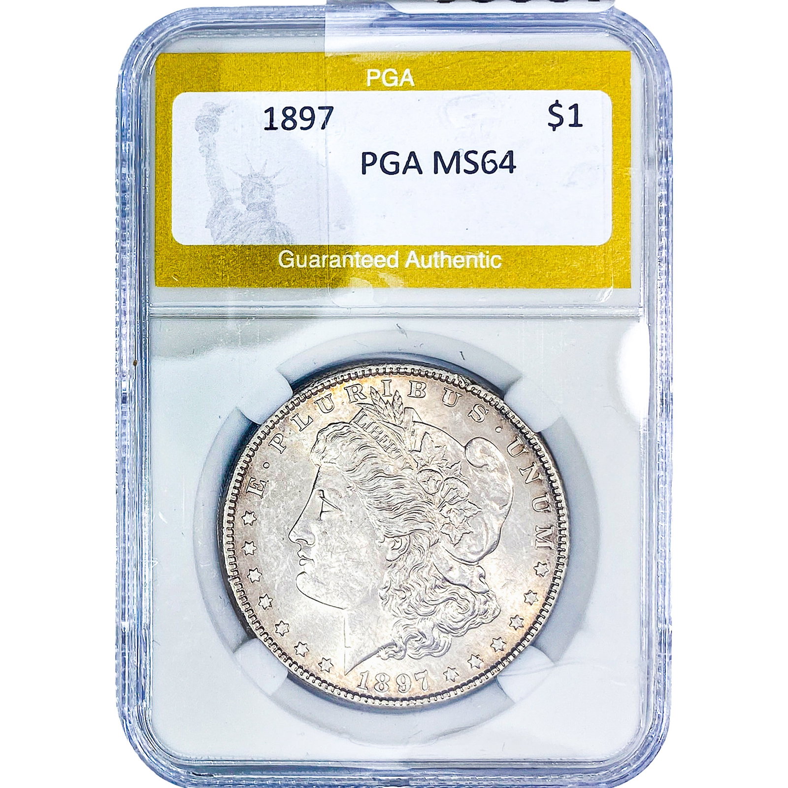 1897 Morgan Silver Dollar PGA MS64: 1897 Morgan Silver Dollar PGA MS64