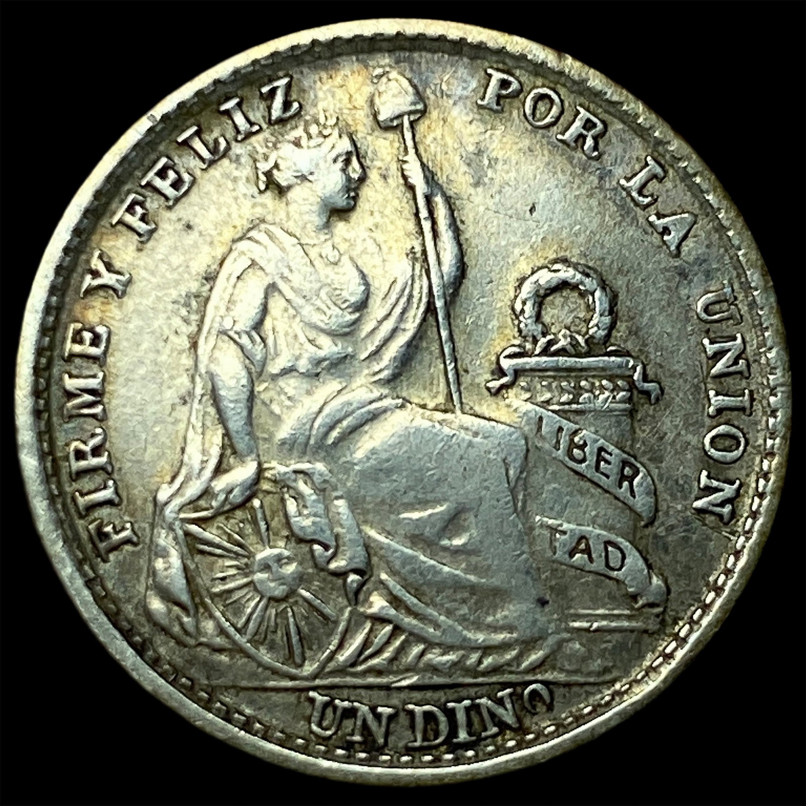 1916 FG Preru Silver Dinero: 1916 FG Preru Silver Dinero