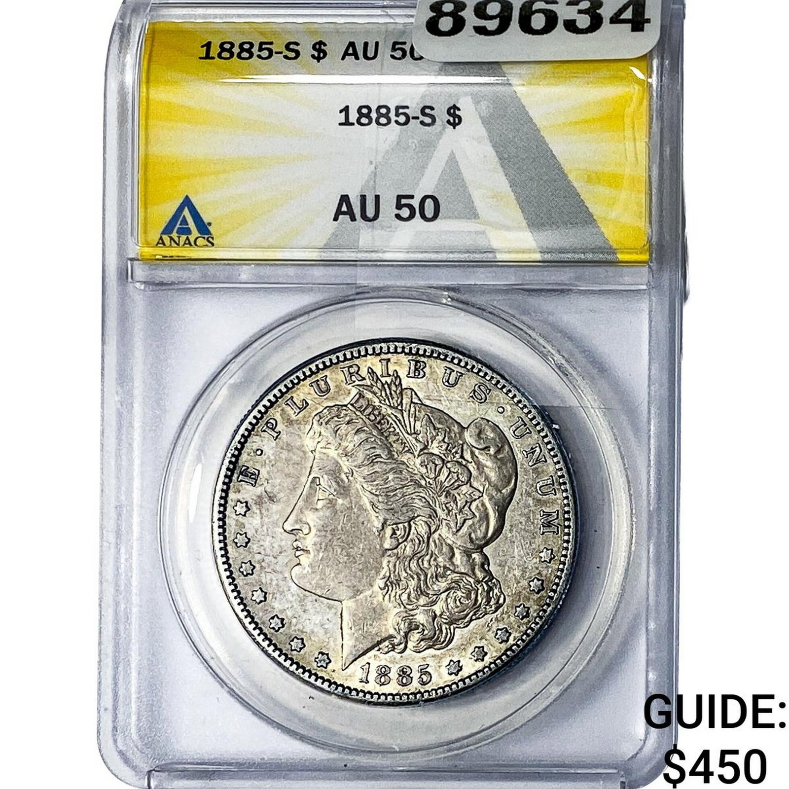 1885-S Morgan Silver Dollar ANACS AU50 (1 of 2)