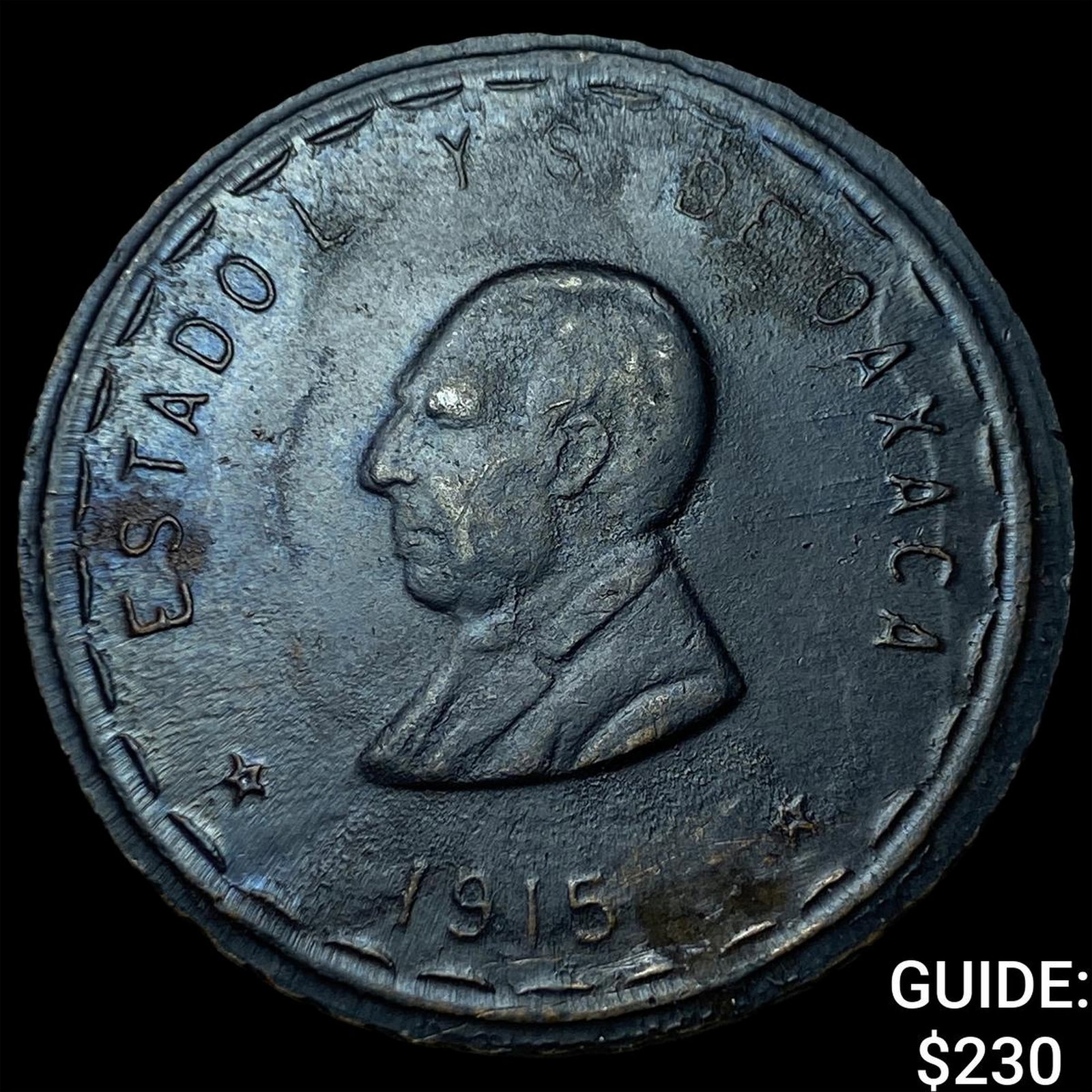 1915 Mexico Oaxaca Copper 20 Centavos (1 of 2)