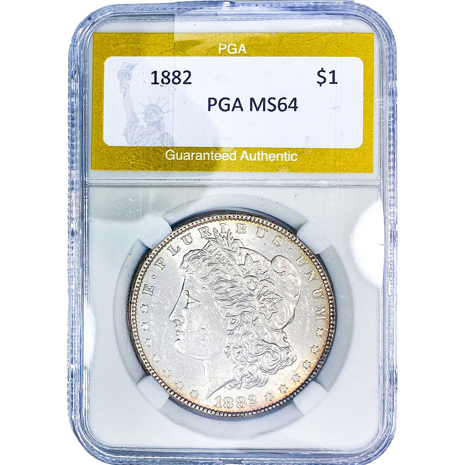 1882 Morgan Silver Dollar PGA MS64: 1882 Morgan Silver Dollar PGA MS64