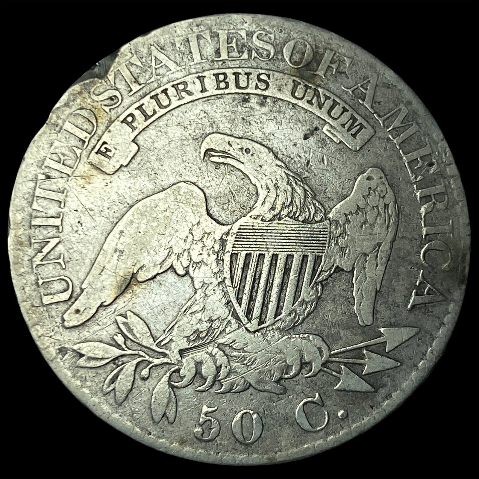 1824 Capped Bust Half Dollar NICELY CIRCULATED - 2