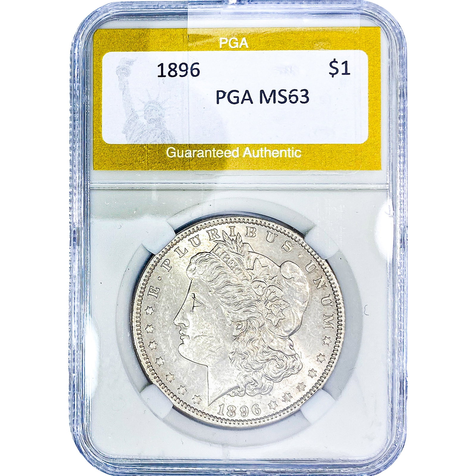 1896 Morgan Silver Dollar PGA MS63: 1896 Morgan Silver Dollar PGA MS63