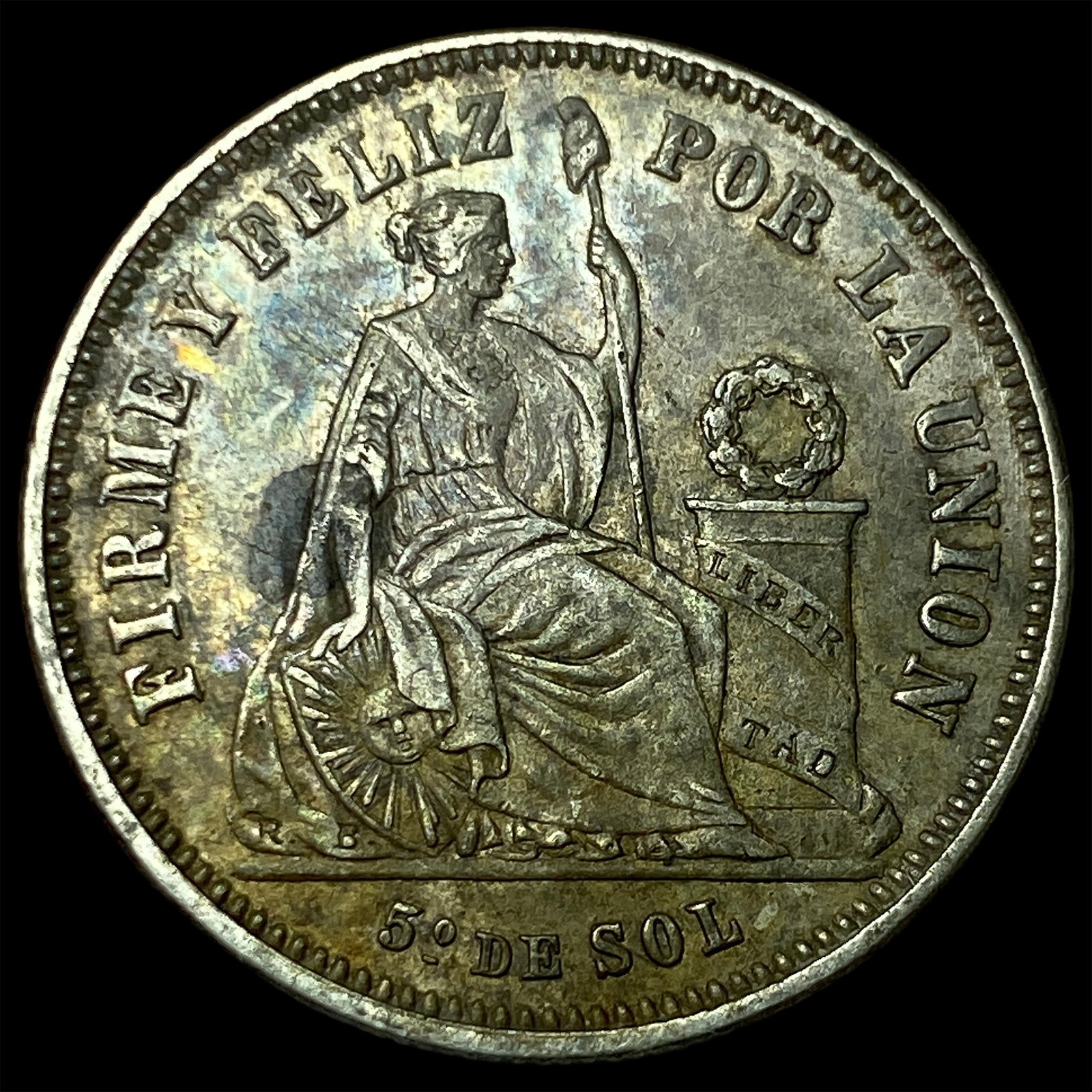 1863 Peru Silver 1/5 Sol (1 of 2)