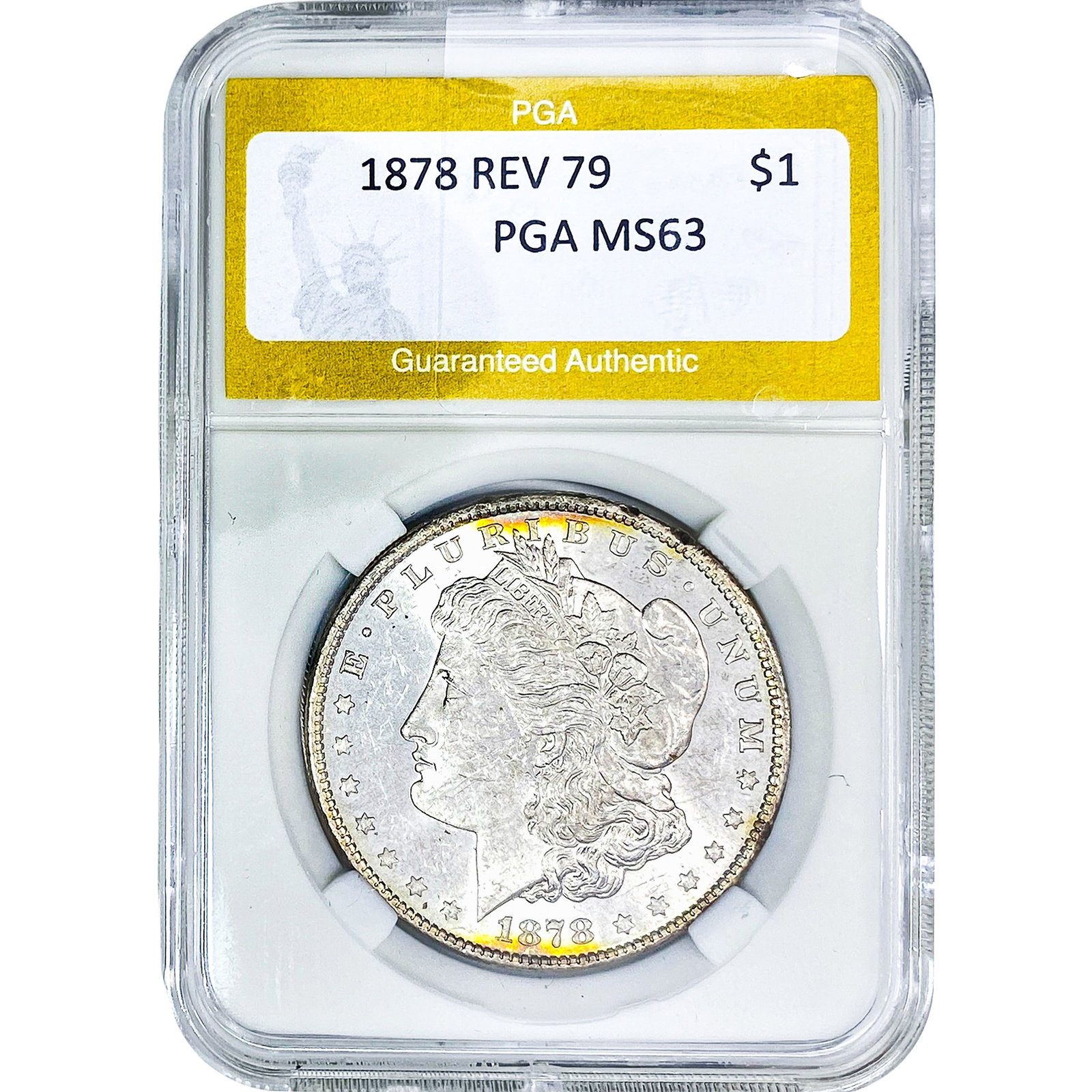 1878 Rev 79 Morgan Silver Dollar PGA MS63: 1878 Rev 79 Morgan Silver Dollar PGA MS63