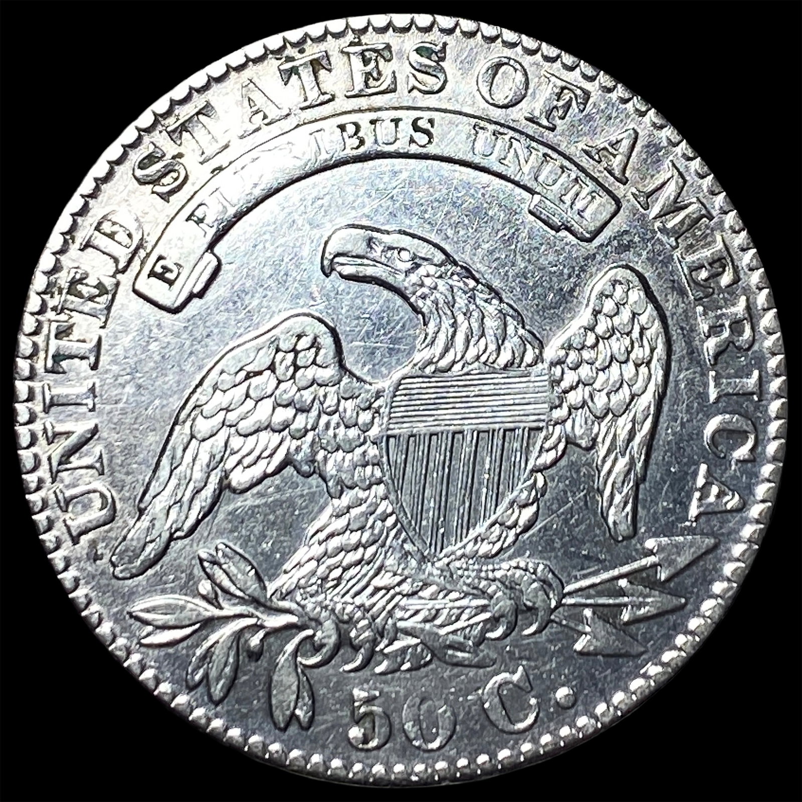 1832 Silver Capped Bust Half Dollar CLOSELY UNCIRCULATED - 2