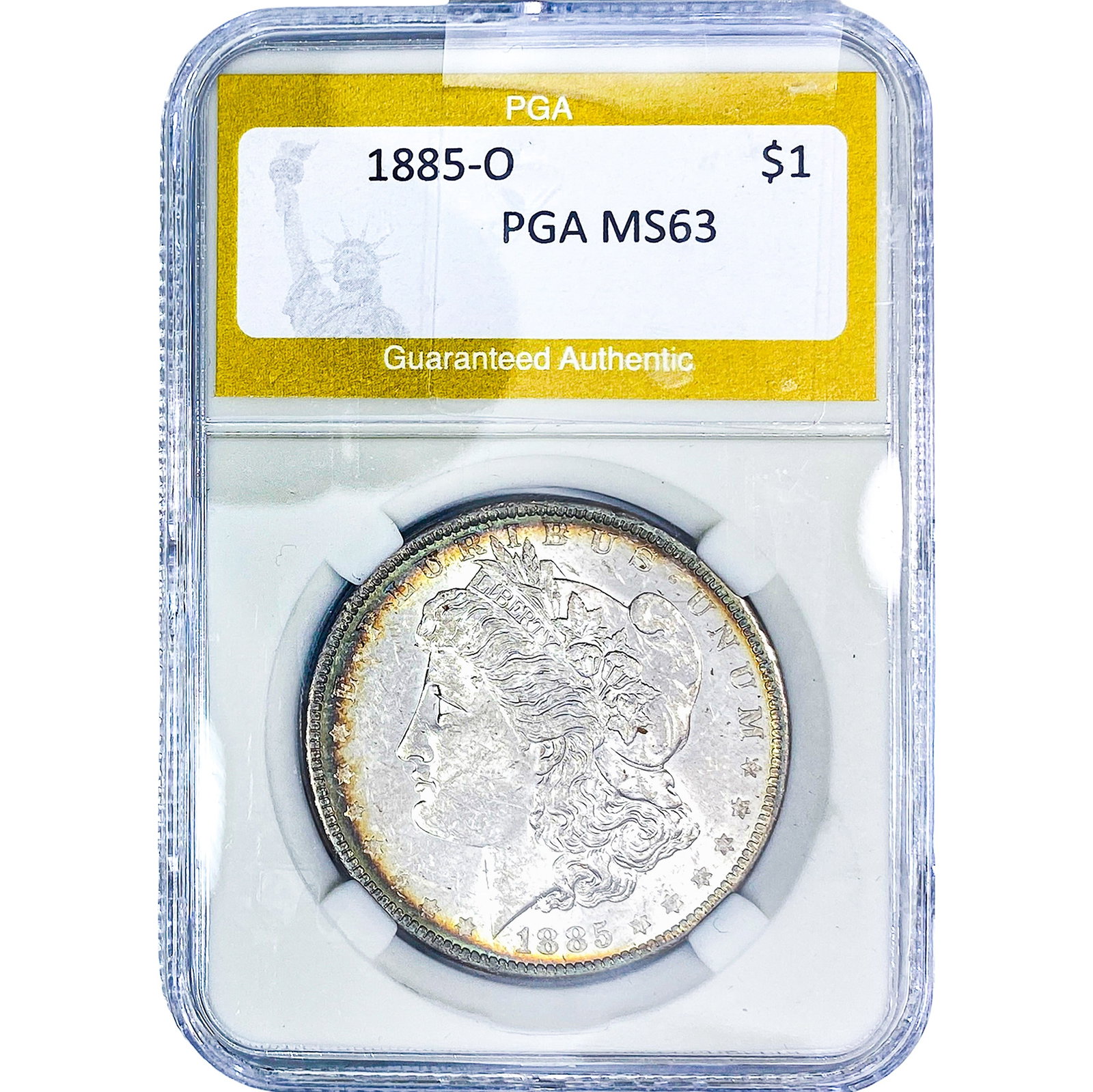 1885-O Morgan Silver Dollar PGA MS63: 1885-O Morgan Silver Dollar PGA MS63