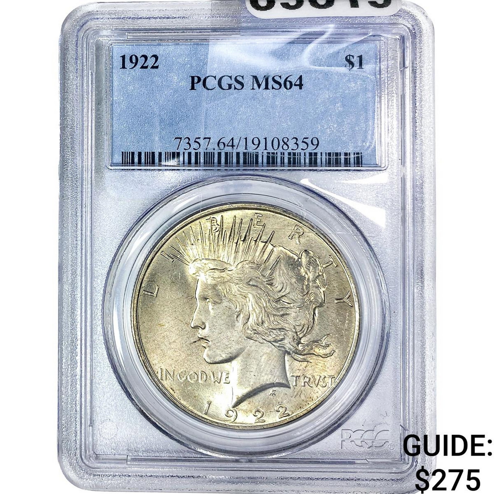 1922 Silver Peace Dollar PCGS MS64: 1922 Silver Peace Dollar PCGS MS64