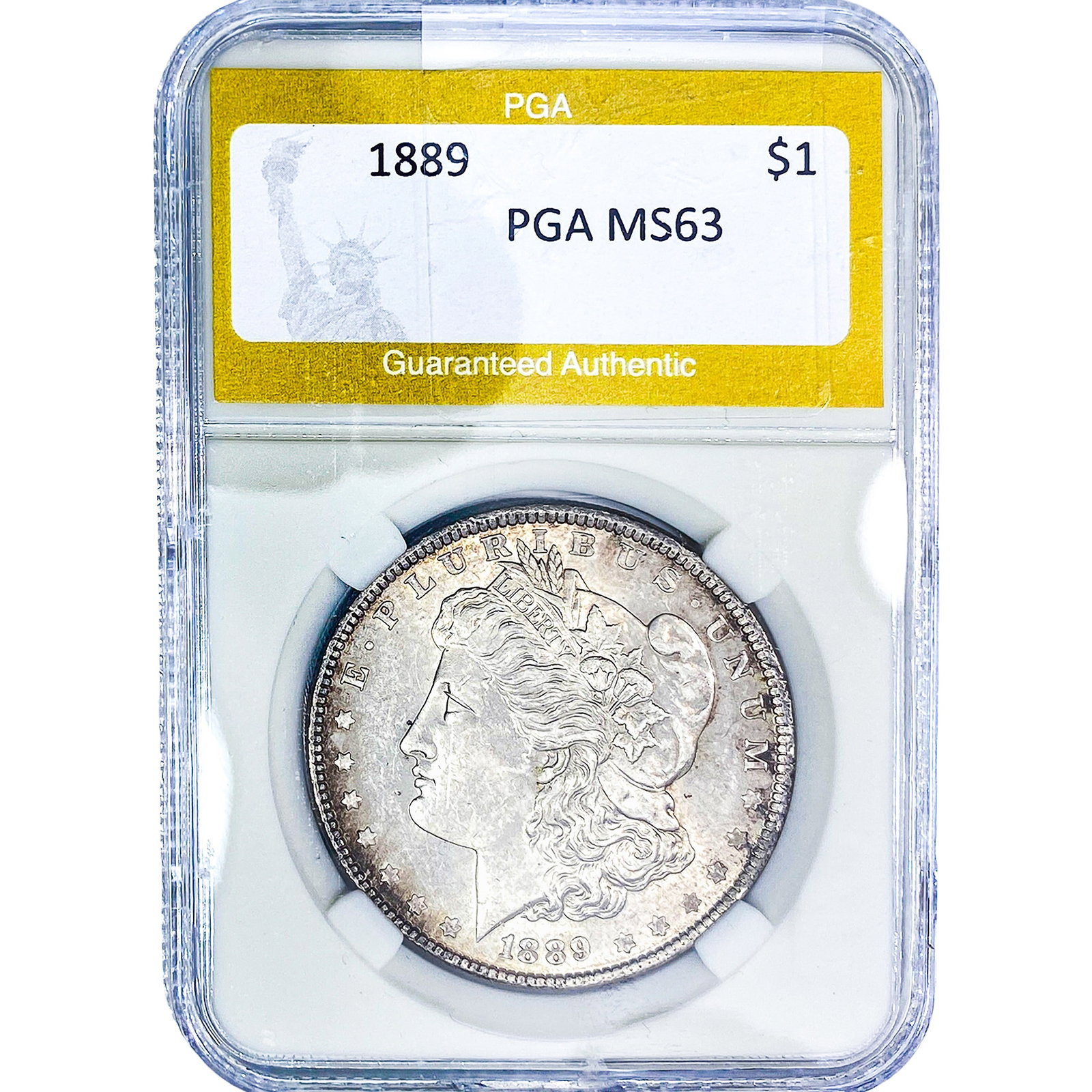 1889 Morgan Silver Dollar PGA MS63: 1889 Morgan Silver Dollar PGA MS63