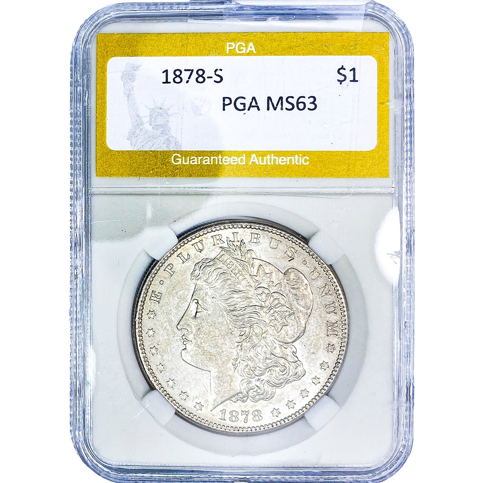 1878-S Morgan Silver Dollar PGA MS63 (1 of 2)