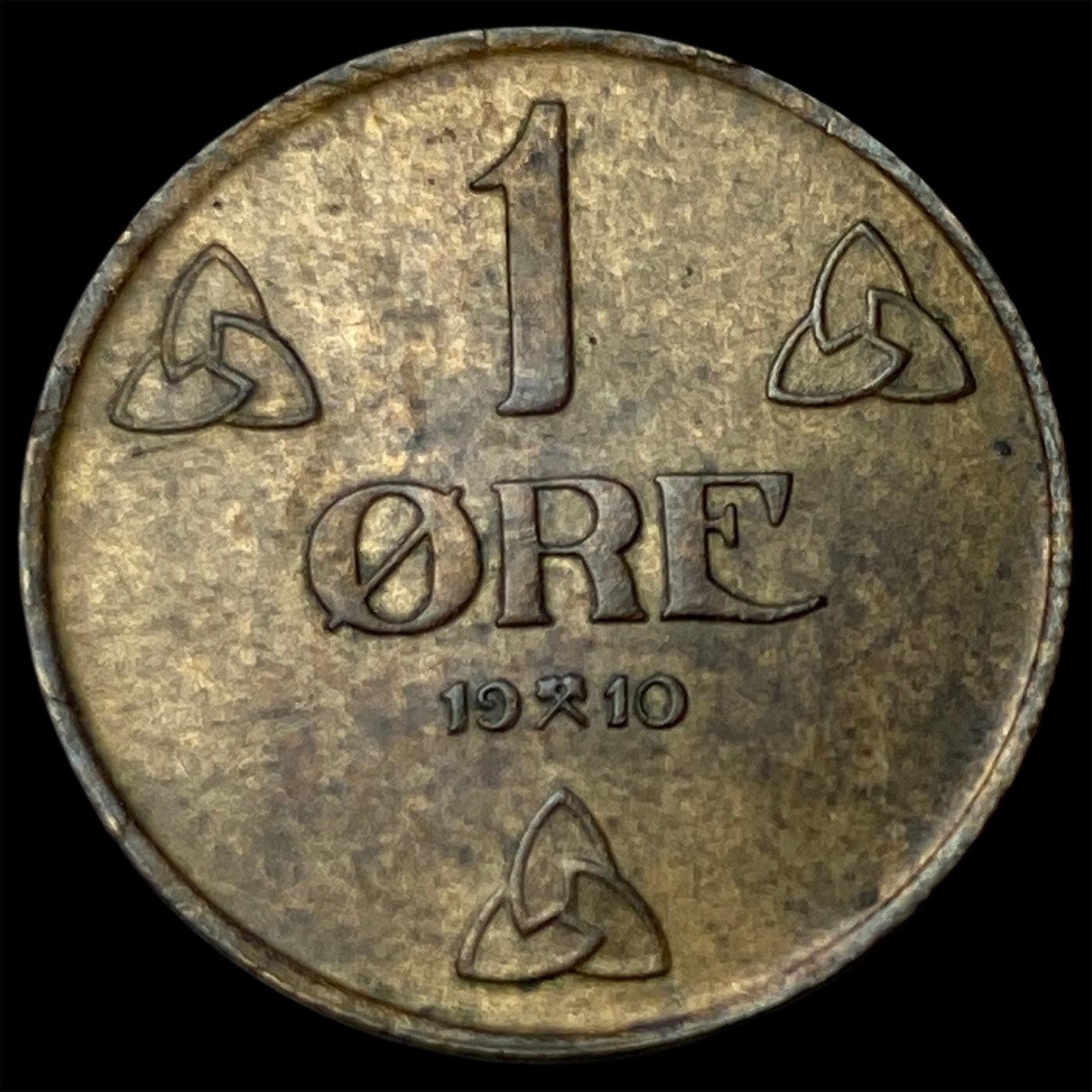 1910 Norway Bronze 1 Ore (1 of 2)
