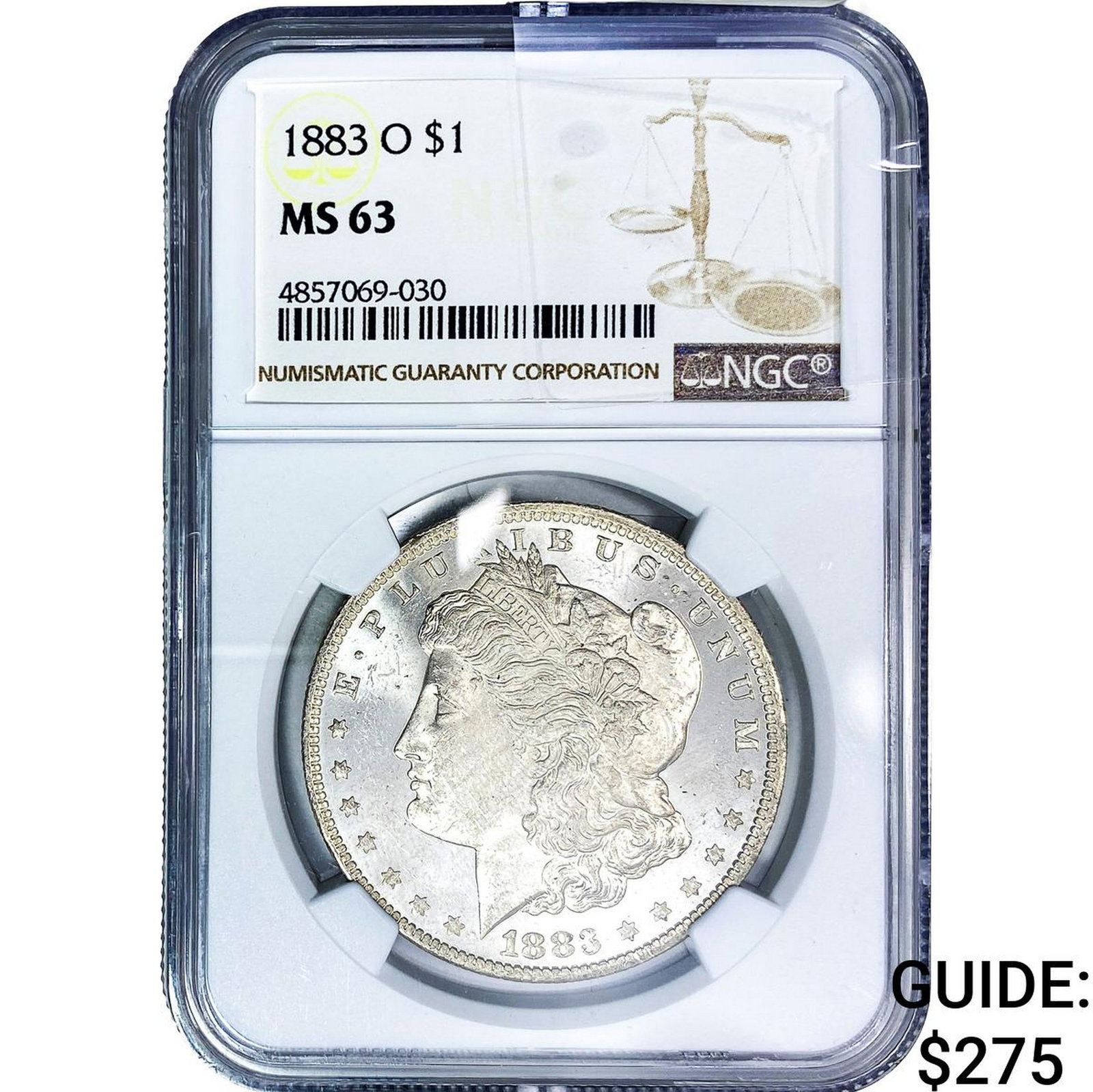 1883-O Morgan Silver Dollar NGC MS63: 1883-O Morgan Silver Dollar NGC MS63