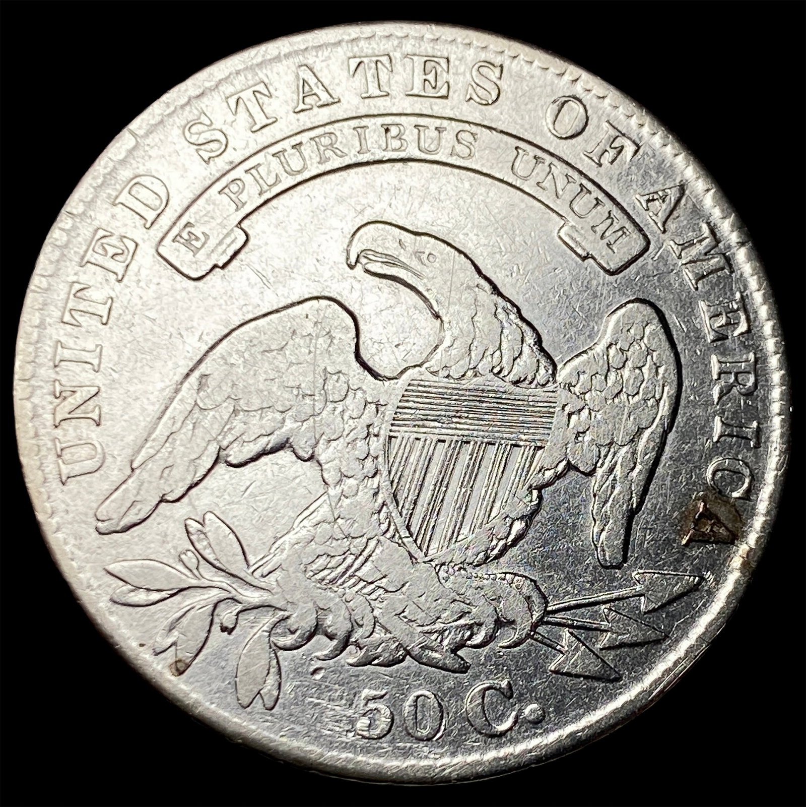 1834 Silver Capped Bust Half Dollar ABOUT UNCIRCULATED - 2