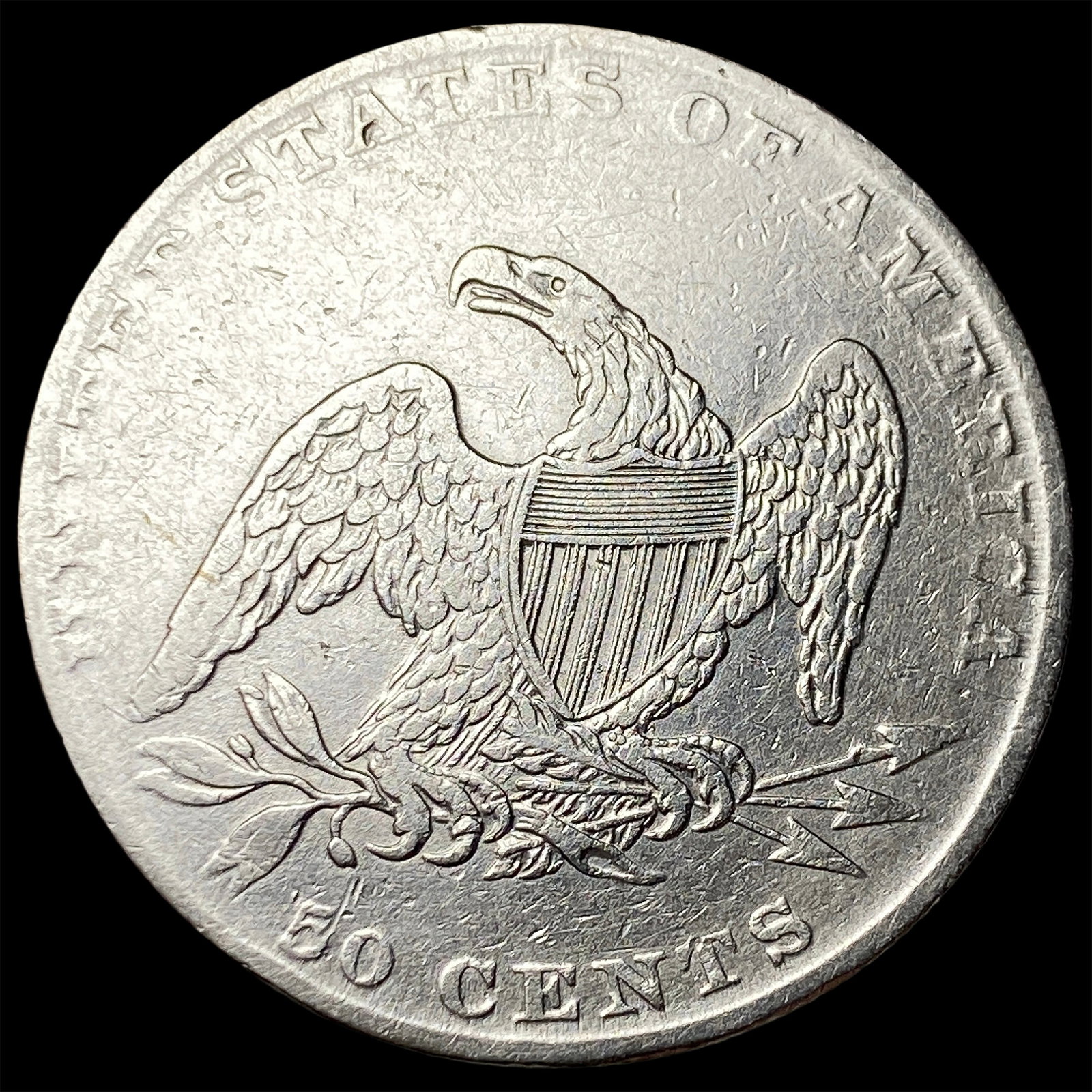 1837 Capped Bust Half Dollar NEARLY UNCIRCULATED - 2