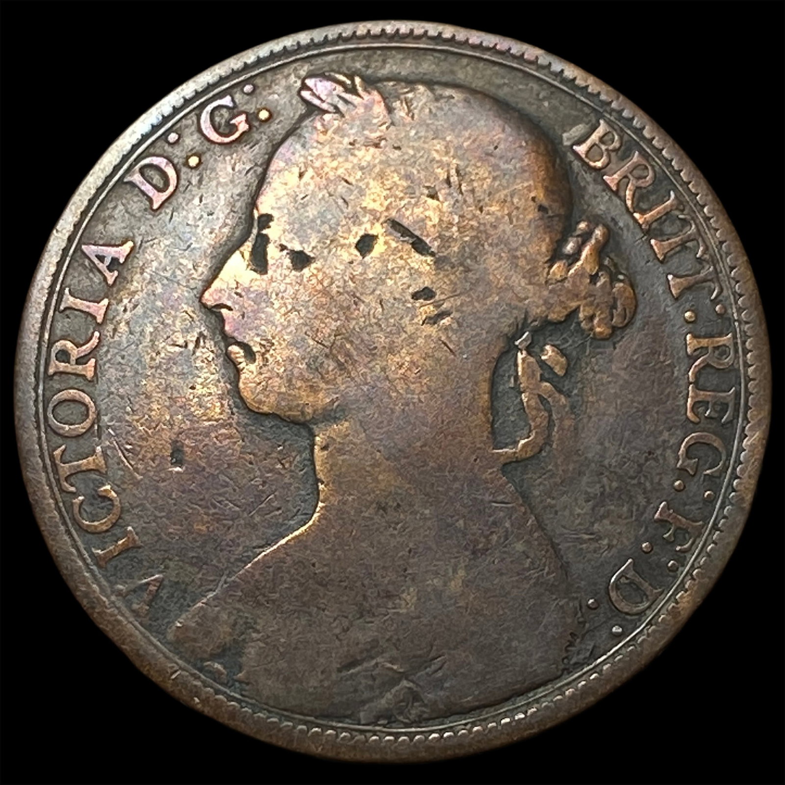 1891 Great Britain Bronze 1 Penny (1 of 2)