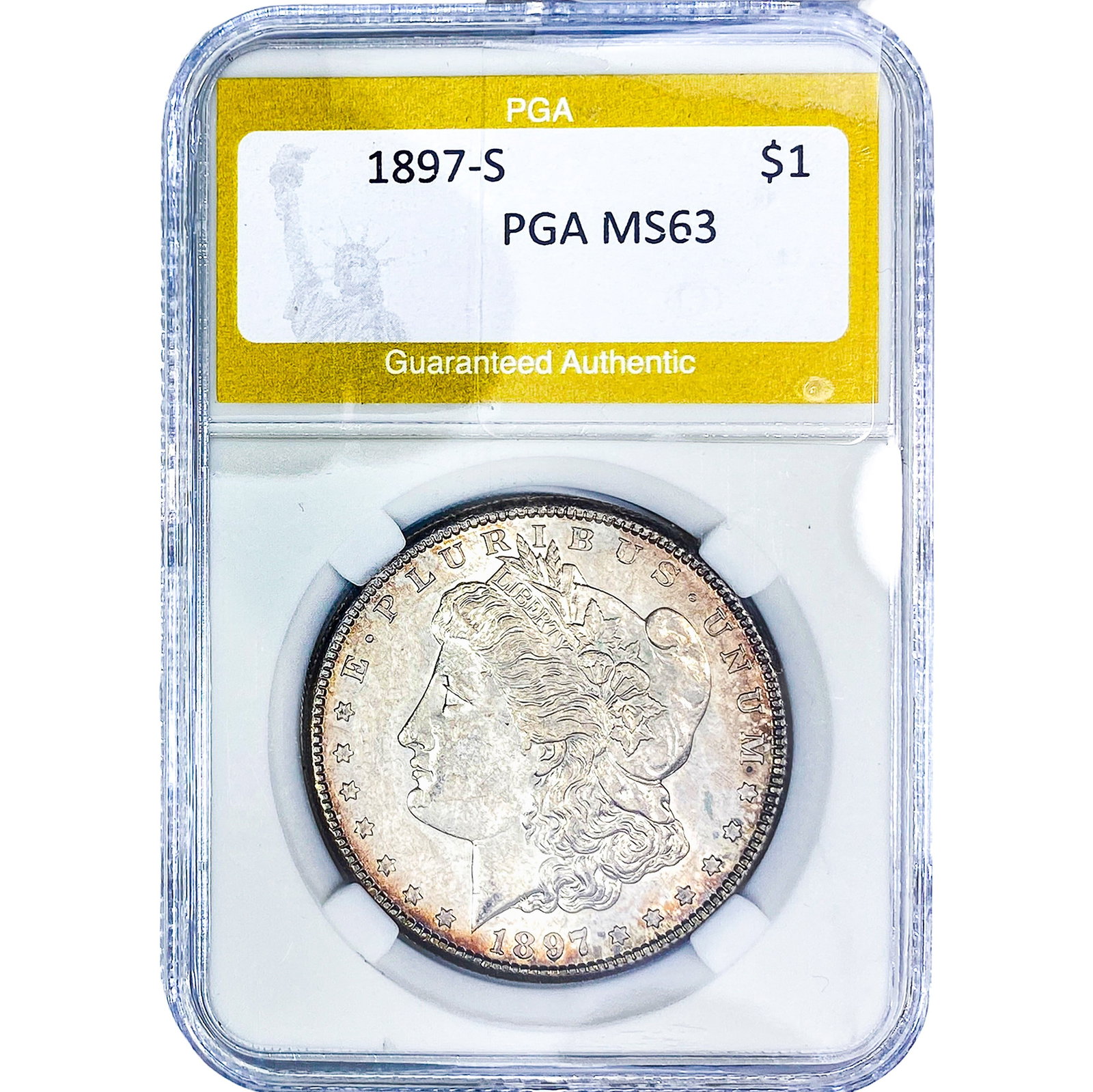1897-S Morgan Silver Dollar PGA MS63: 1897-S Morgan Silver Dollar PGA MS63