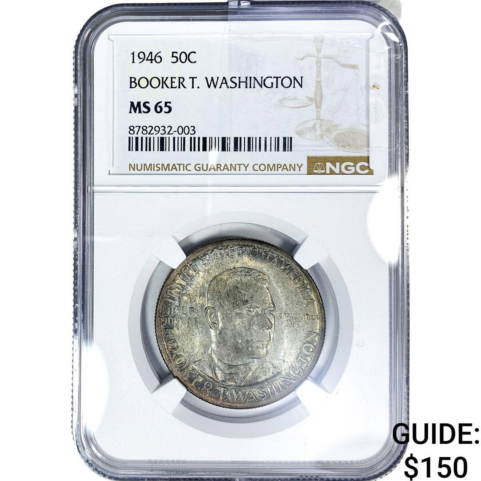 1946 Booker T Half Dollar NGC MS65: 1946 Booker T Half Dollar NGC MS65