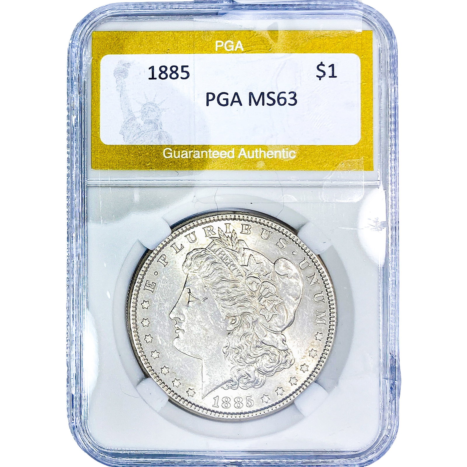 1885 Morgan Silver Dollar PGA MS63: 1885 Morgan Silver Dollar PGA MS63