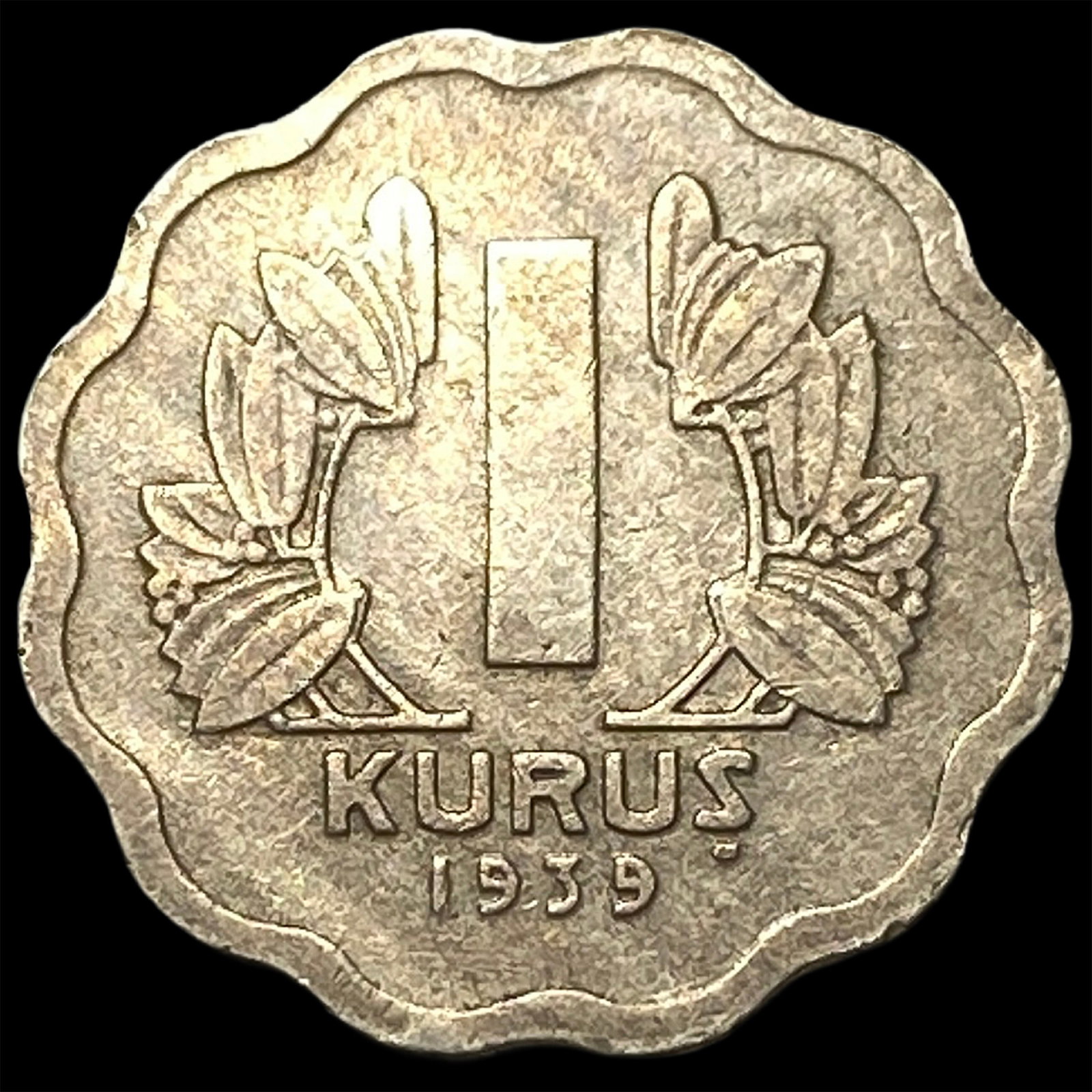 1939 Turkey Copper Nickel 1 Kurus: 1939 Turkey Copper Nickel 1 Kurus