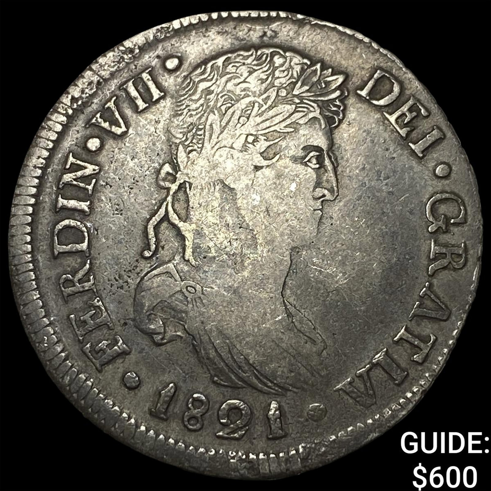 1821 Mexico Spanish Colony Silver 8 Reales (1 of 2)