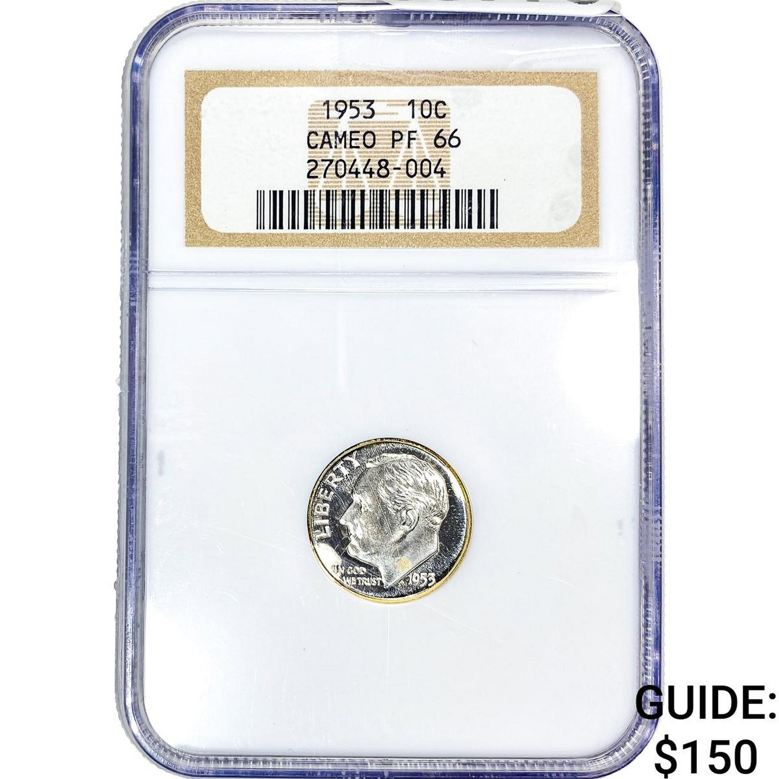 1953 Roosevelt Dime NGC PF66: 1953 Roosevelt Dime NGC PF66