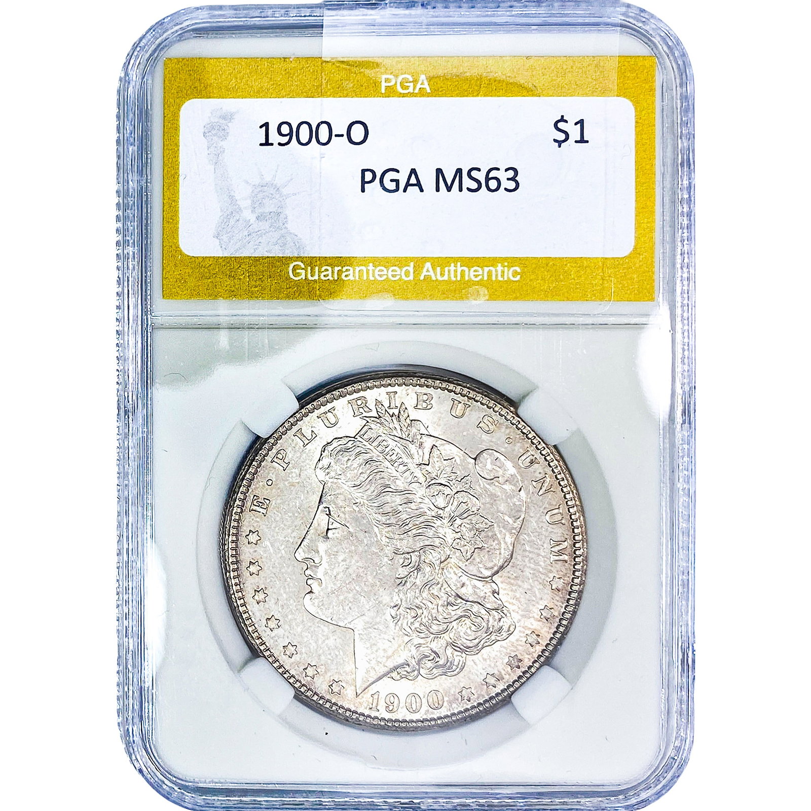 1900-O Morgan Silver Dollar PGA MS63: 1900-O Morgan Silver Dollar PGA MS63
