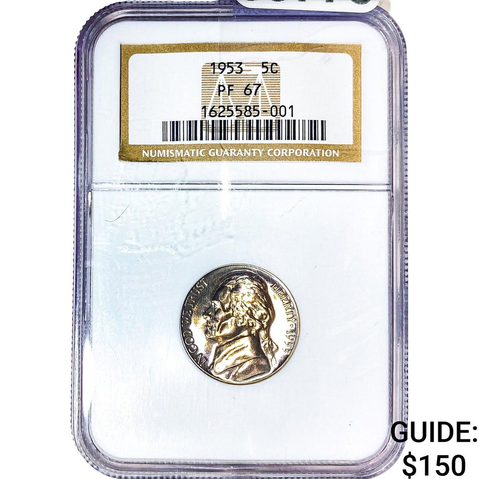 1953 Jefferson Nickel NGC PF67: 1953 Jefferson Nickel NGC PF67
