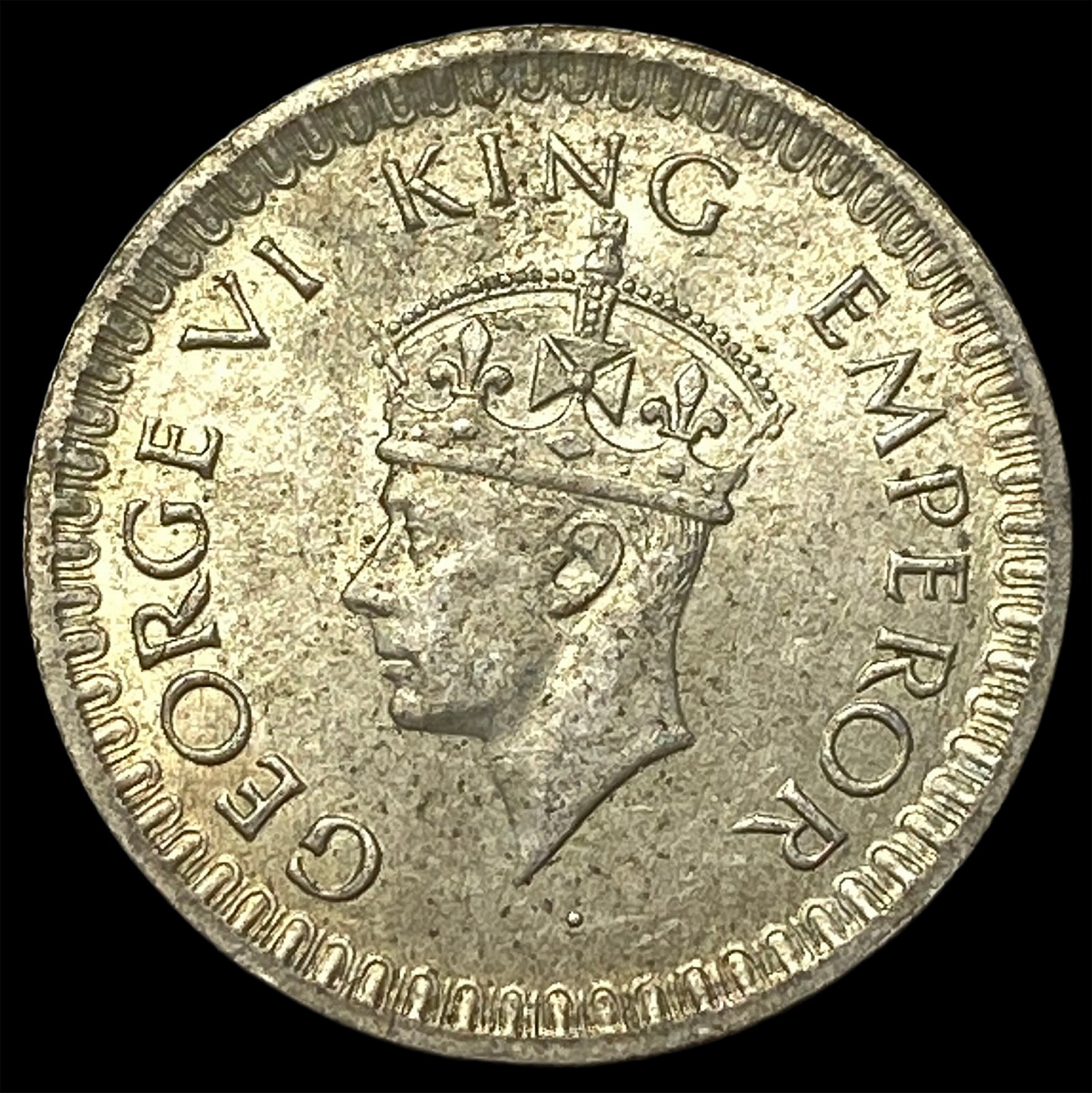 1944 British India Silver 1/2 Rupee (1 of 2)
