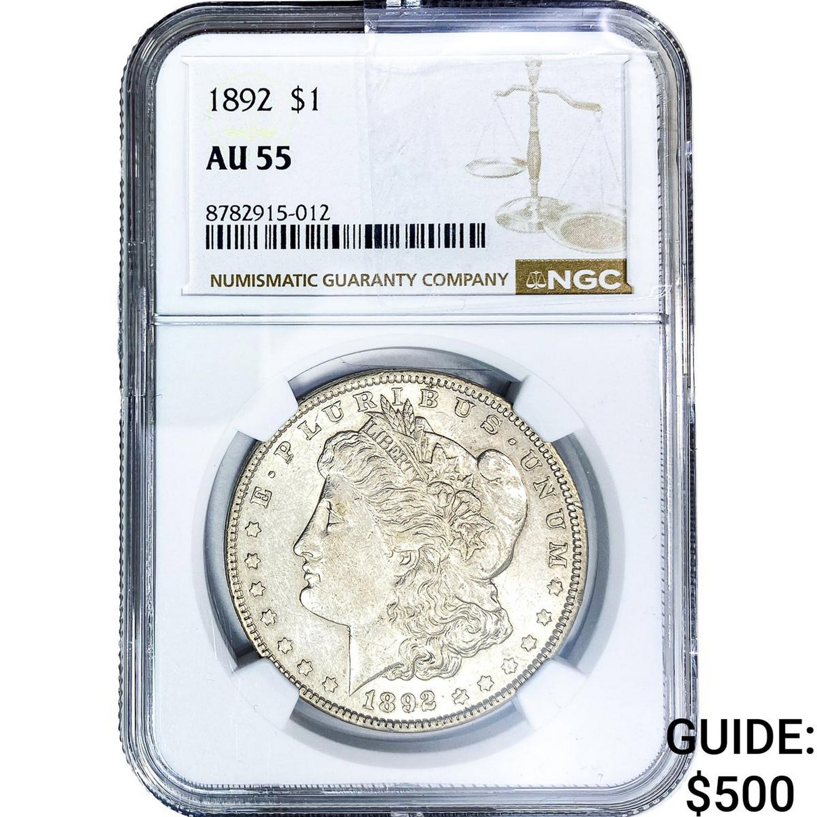 1892 Morgan Silver Dollar NGC AU55 (1 of 2)