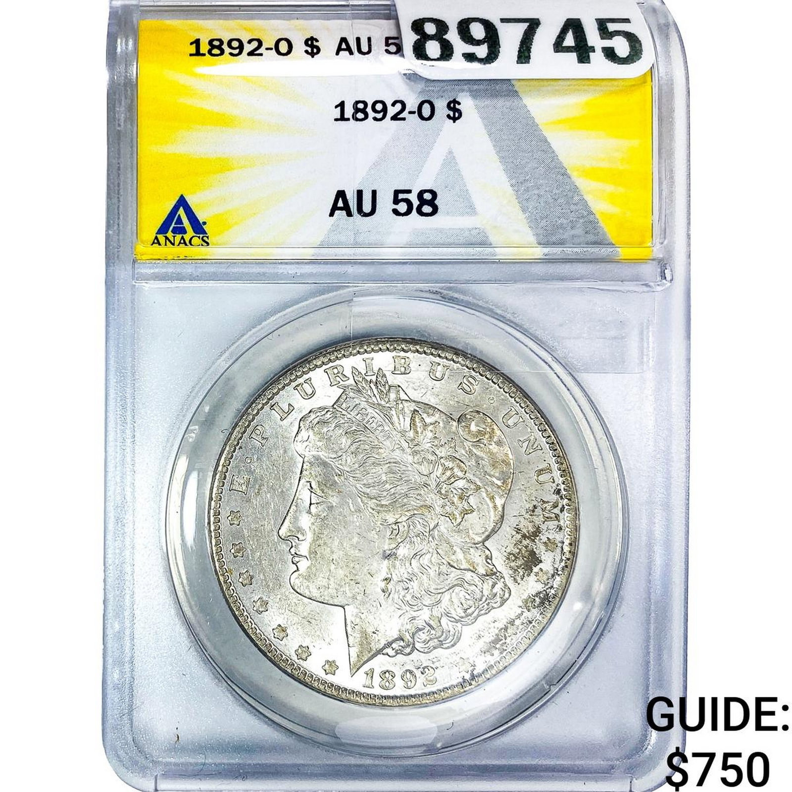 1892-O Morgan Silver Dollar ANACS AU58 (1 of 2)