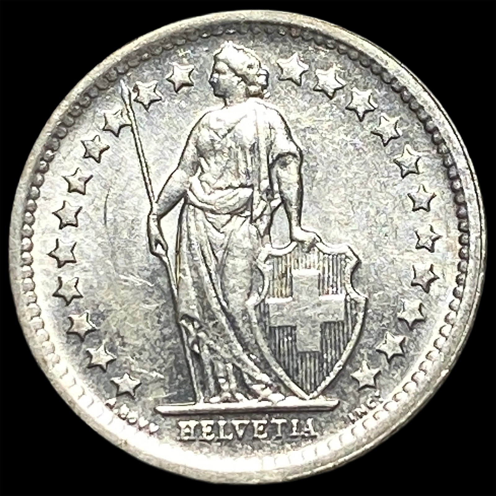 1967B Switzerland Silver 1/2 Franc (1 of 2)