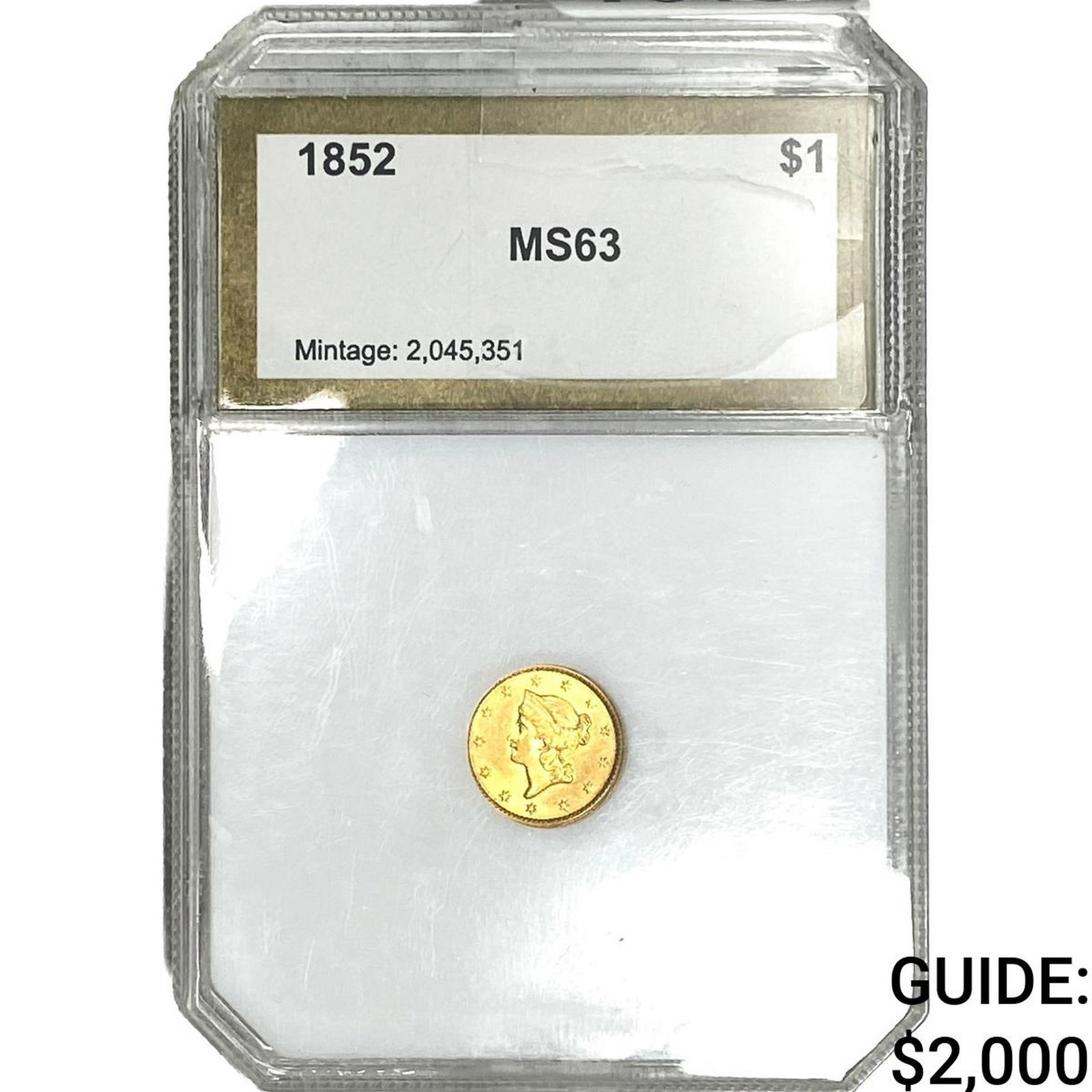 1852 Type 1 Dollar PCI MS63 (1 of 2)