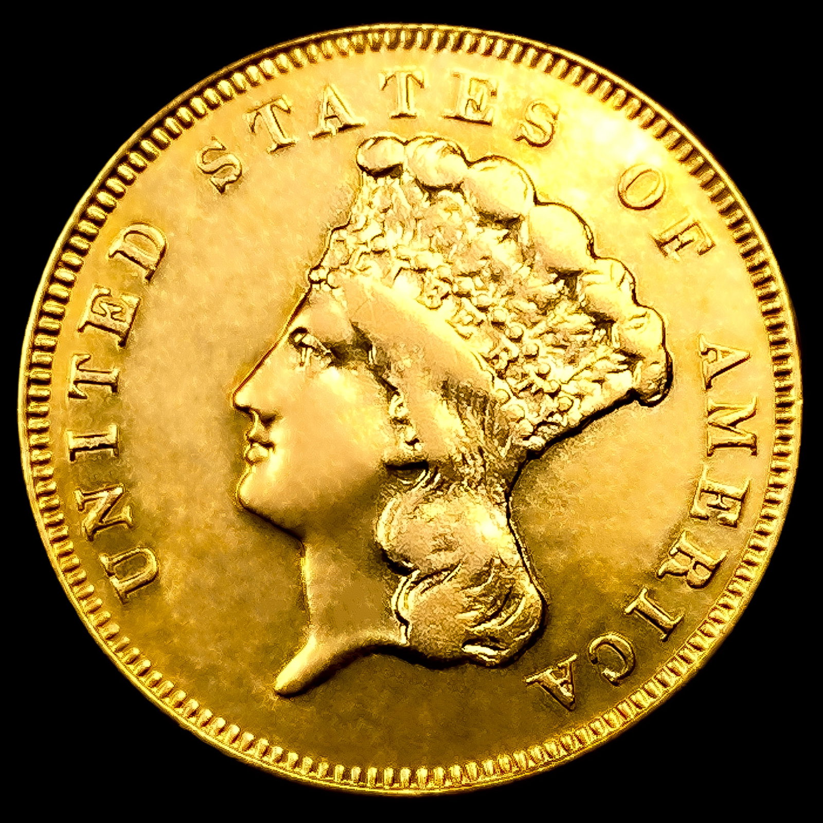 1861 $3 Gold Piece: 1861 $3 Gold Piece