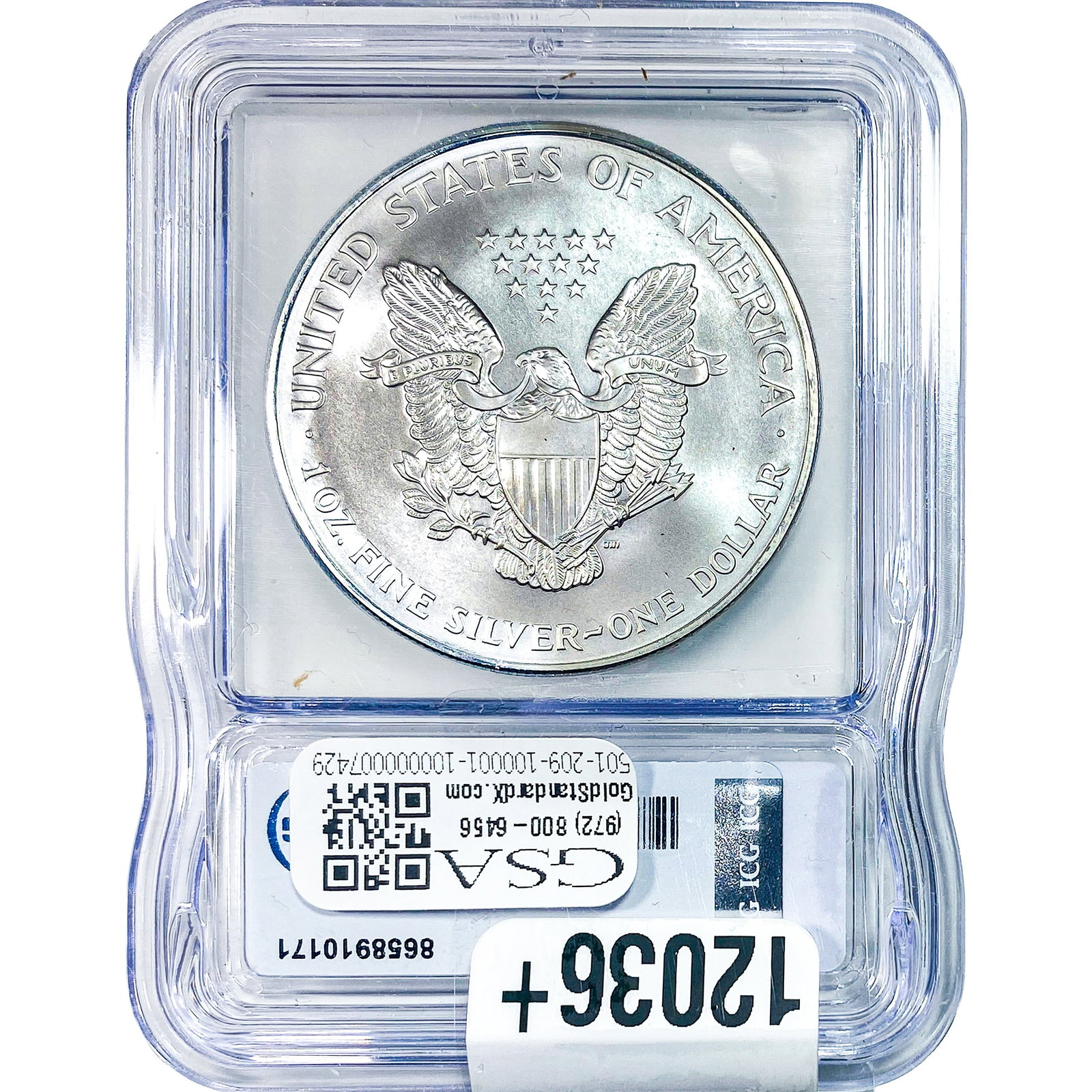 1999 Silver Eagle ICG MS70 - 2