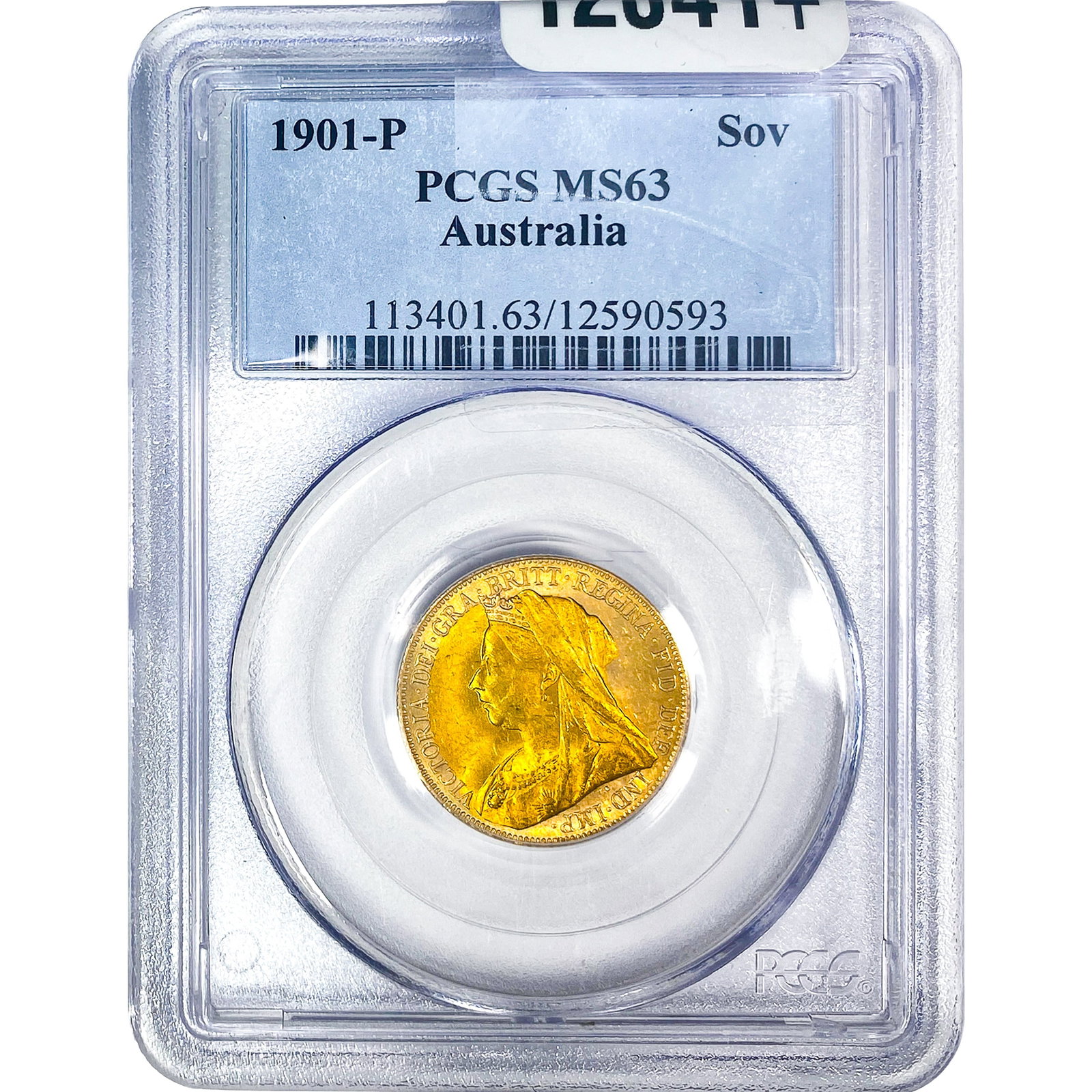 1901-P Austrailia 1/4oz Golld Sovereign PCGS MS63 (1 of 4)