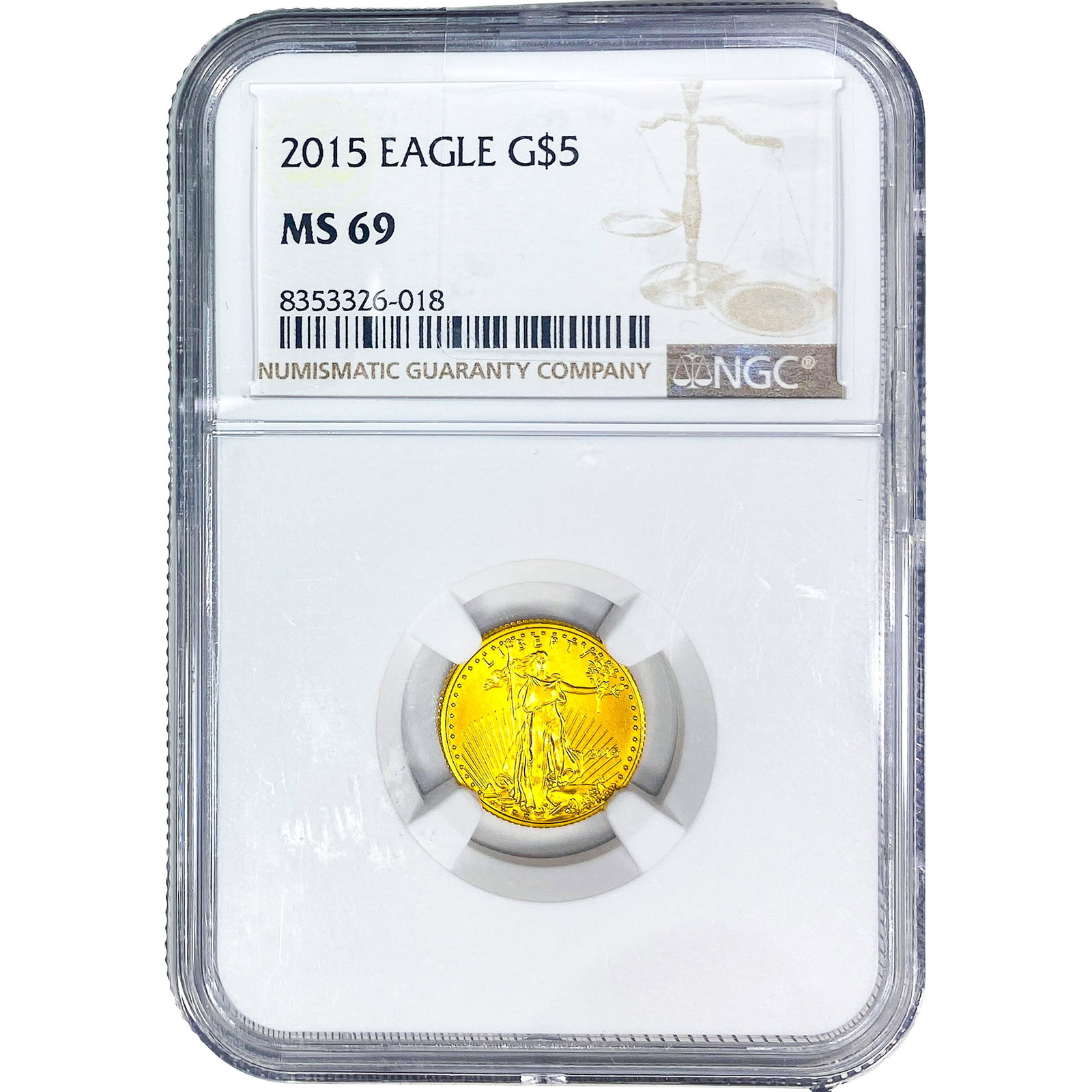 2015 1/10oz Gold Eagle $5 NGC MS69 (1 of 4)