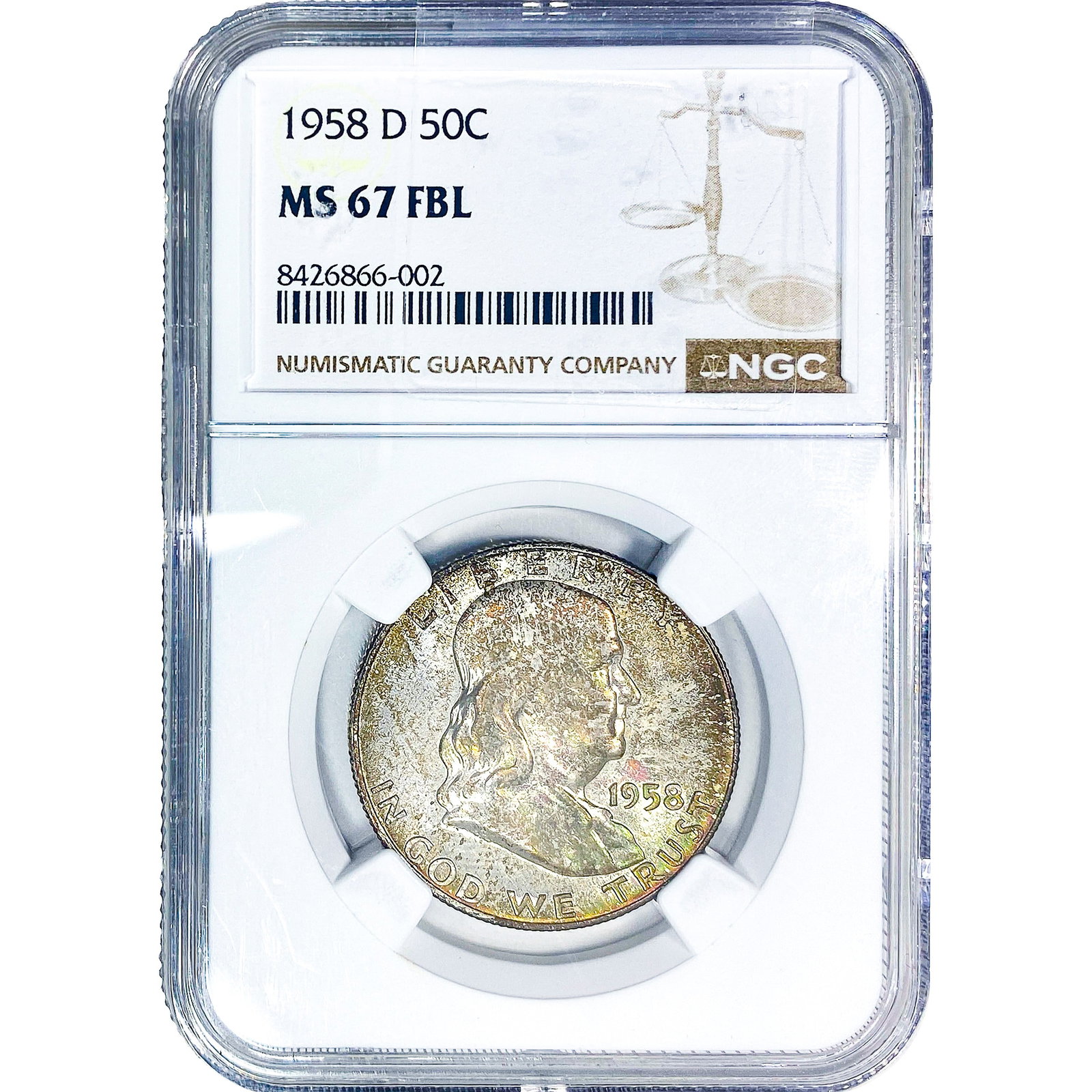 1958-D Franklin Half Dollar NGC MS67 FBL (1 of 4)