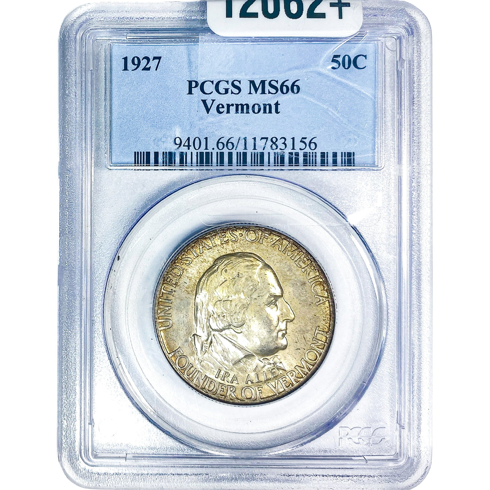 1927 Vermont Half Dollar PCGS MS66: 1927 Vermont Half Dollar PCGS MS66